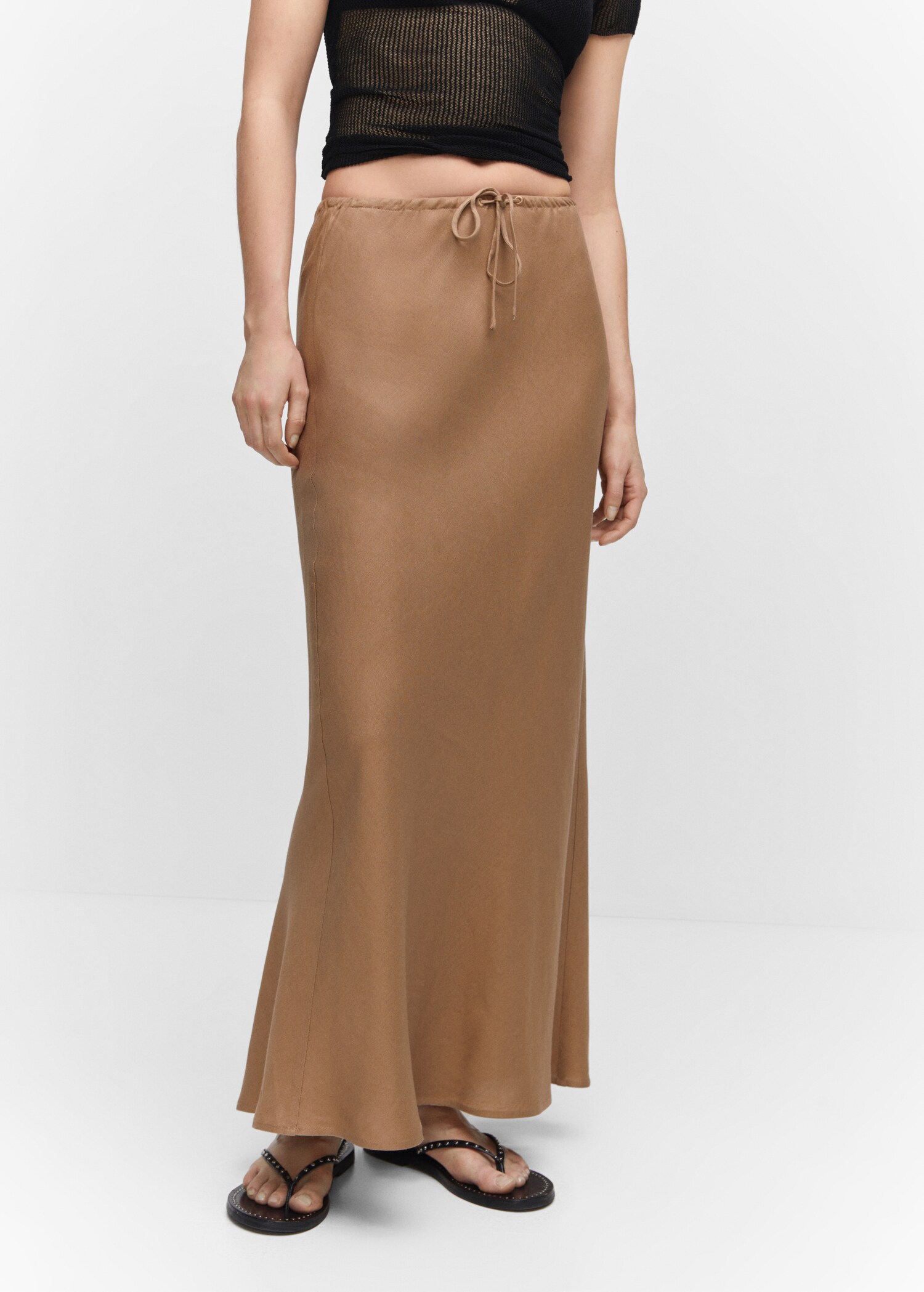 Tie long skirt - Medium plane