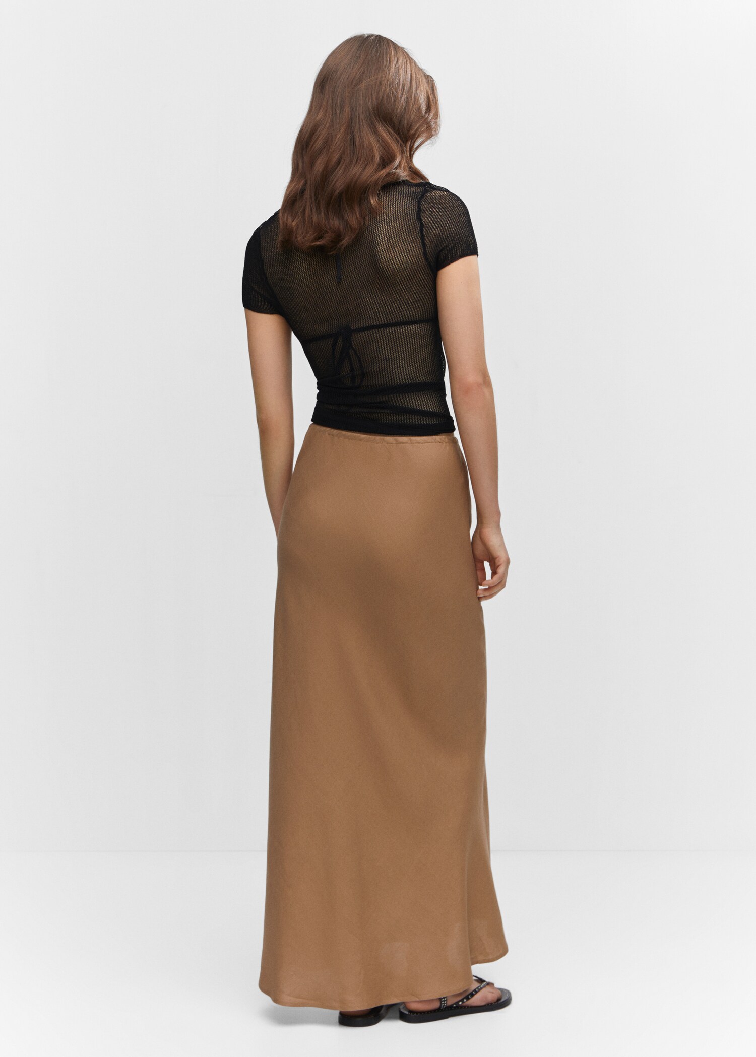 Tie long skirt - Reverse of the article