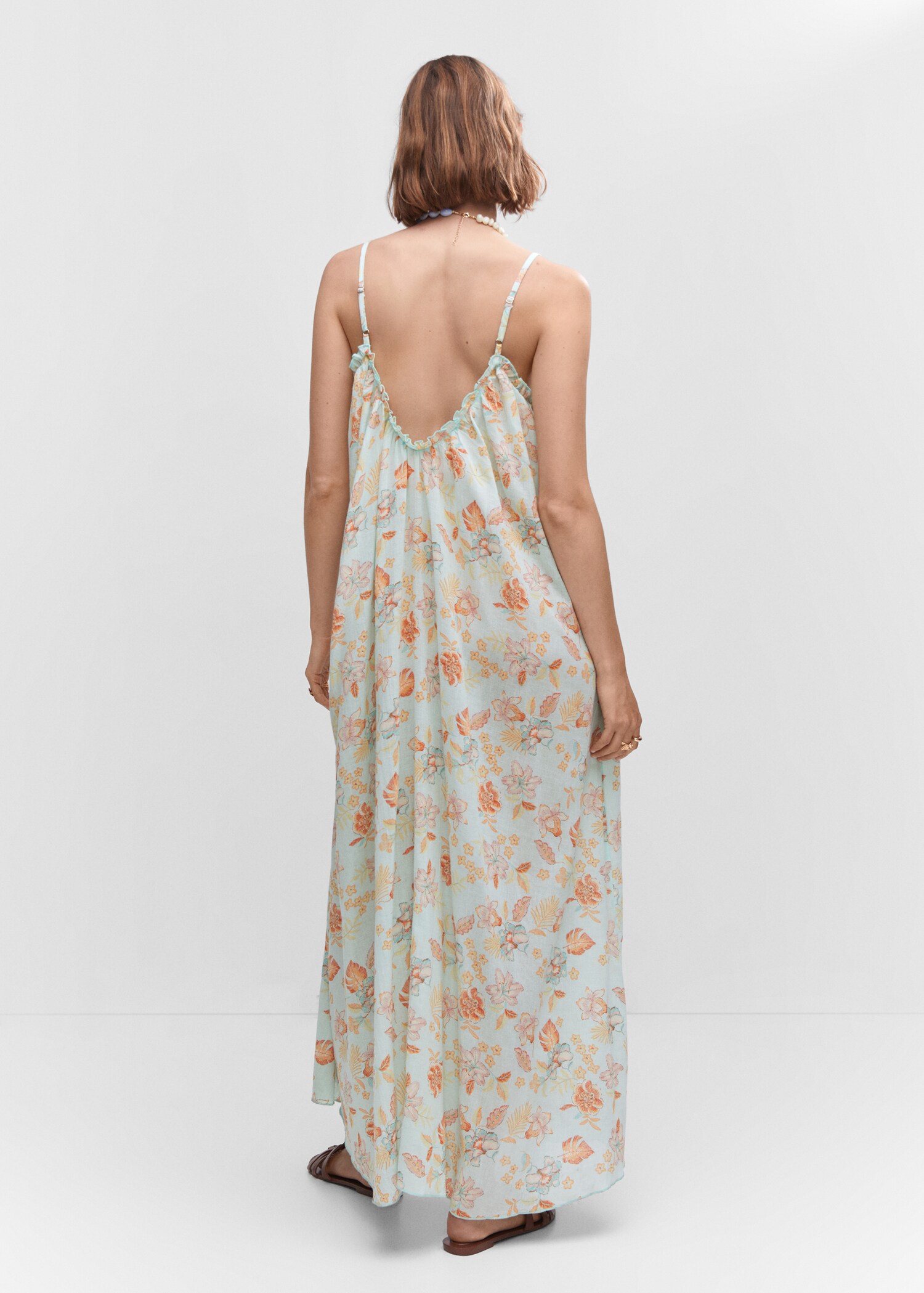 Robe longue à fleurs - Verso de l’article