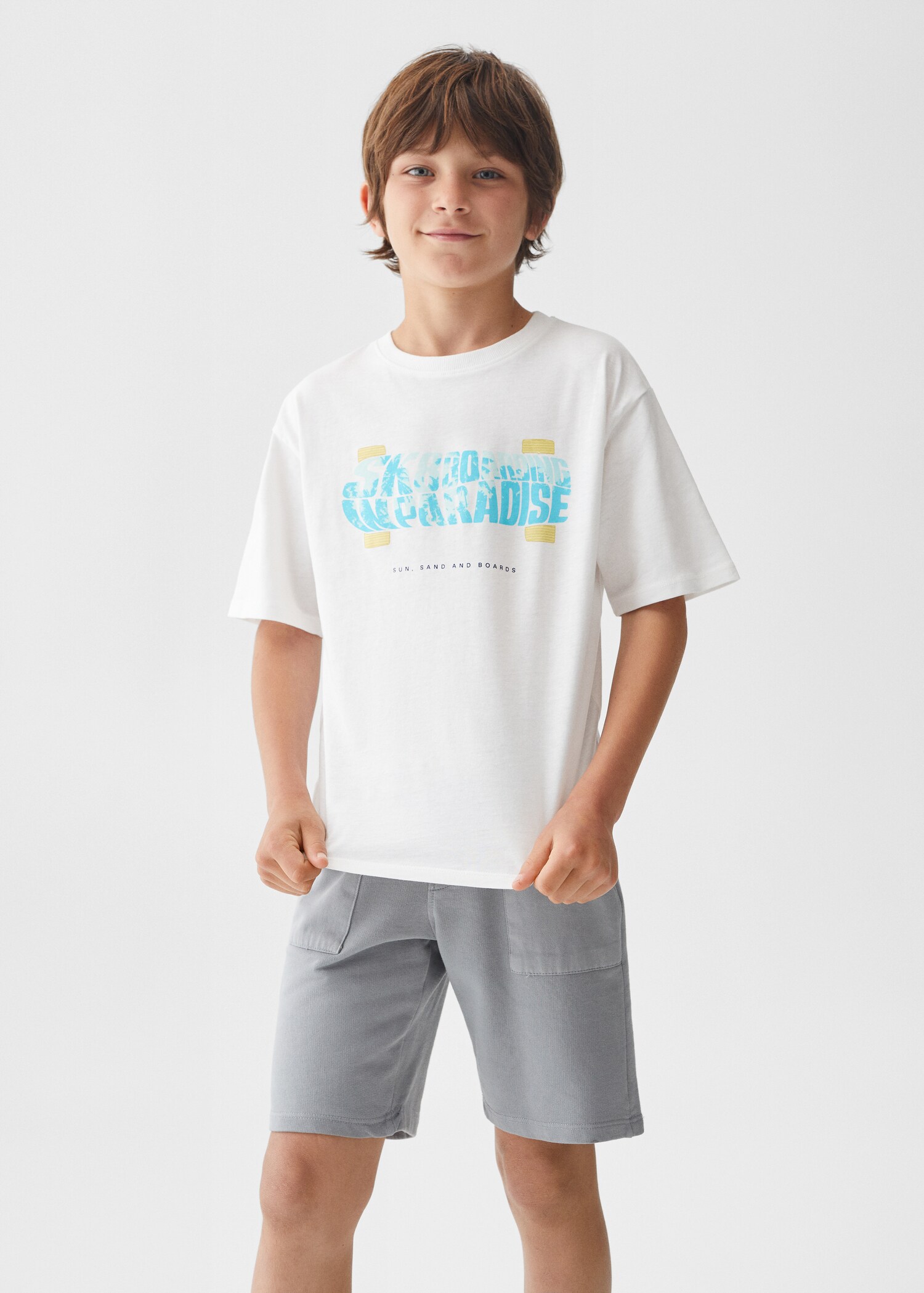 Camiseta estampada algodón - Plano medio