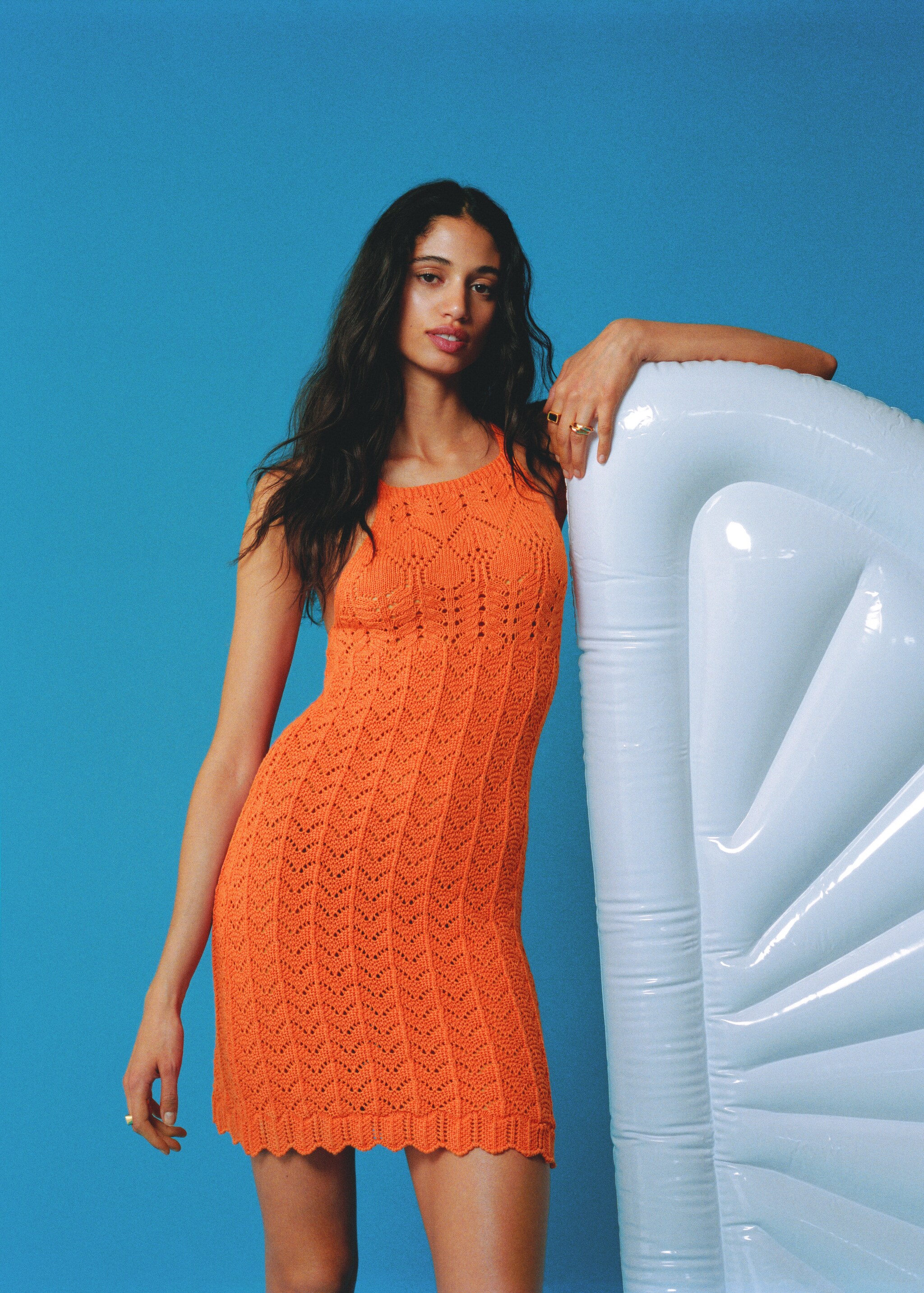 Halter-neck knitted dress - Details of the article 6