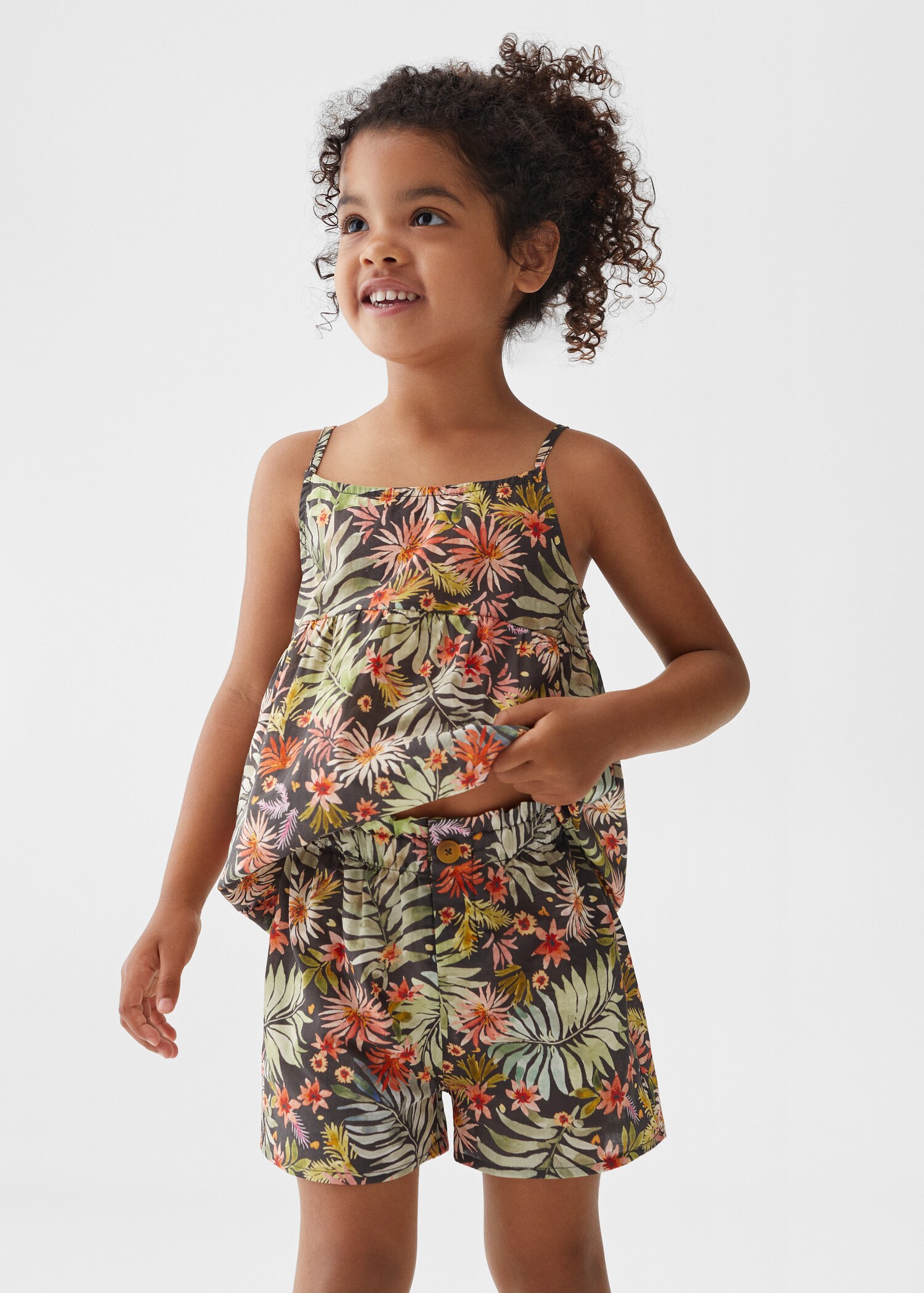 Printed cotton-blend short - Средна равнина