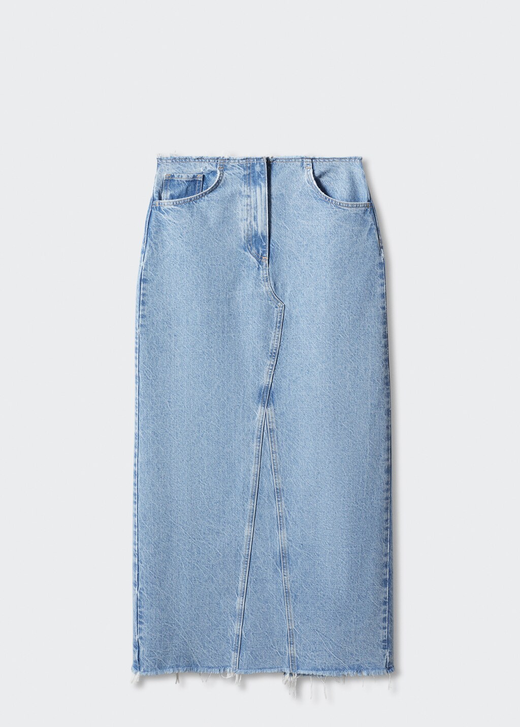 Long denim skirt