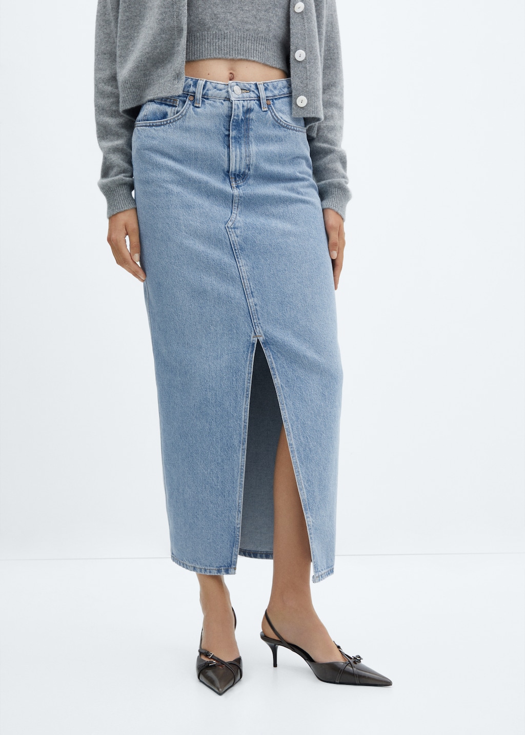 Long denim skirt designs sale