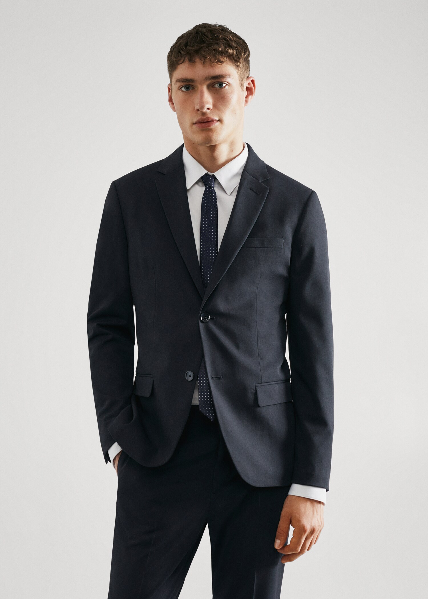 Veste costume super slim-fit tissu stretch - Plan moyen
