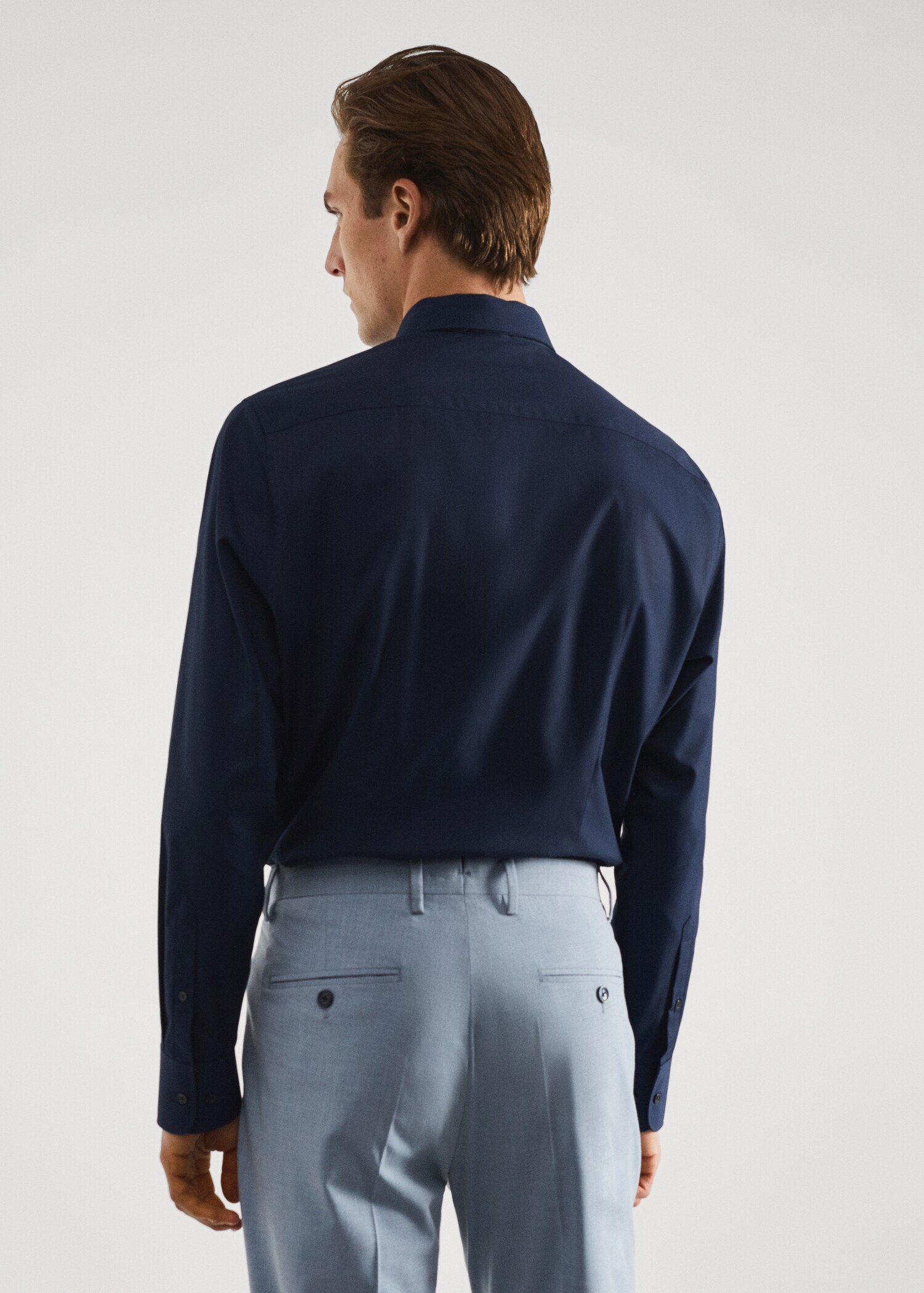 Slim Fit-Oberhemd aus Baumwoll-Popeline - Rückseite des Artikels