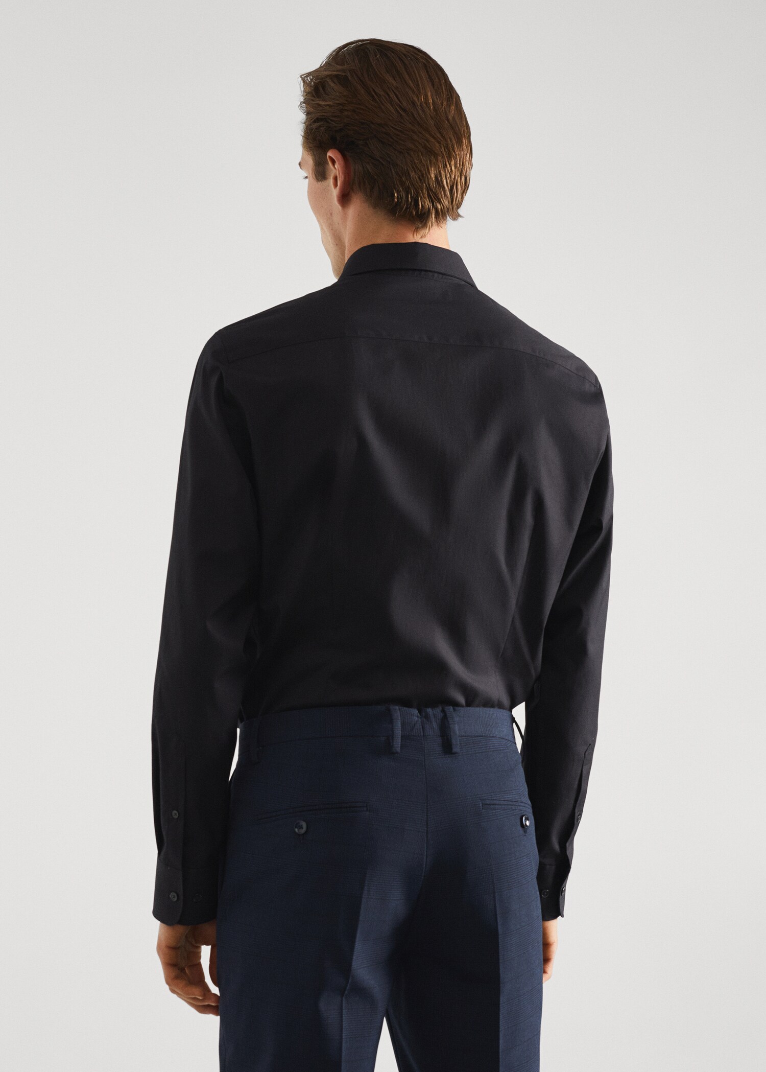 Slim Fit-Oberhemd aus Baumwoll-Popeline - Rückseite des Artikels