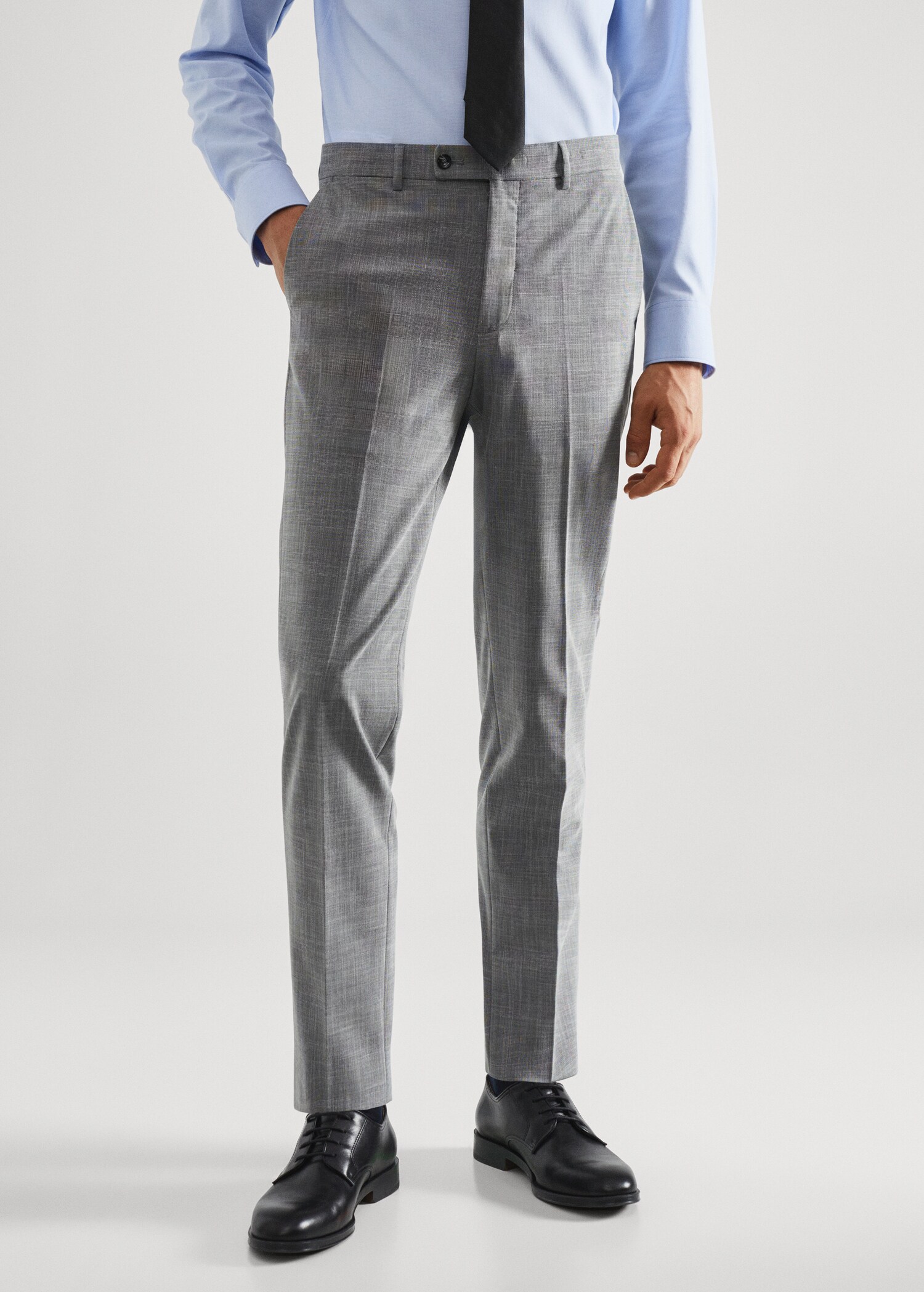 Pantaloni completo stampati slim-fit tessuto stretch - Piano medio