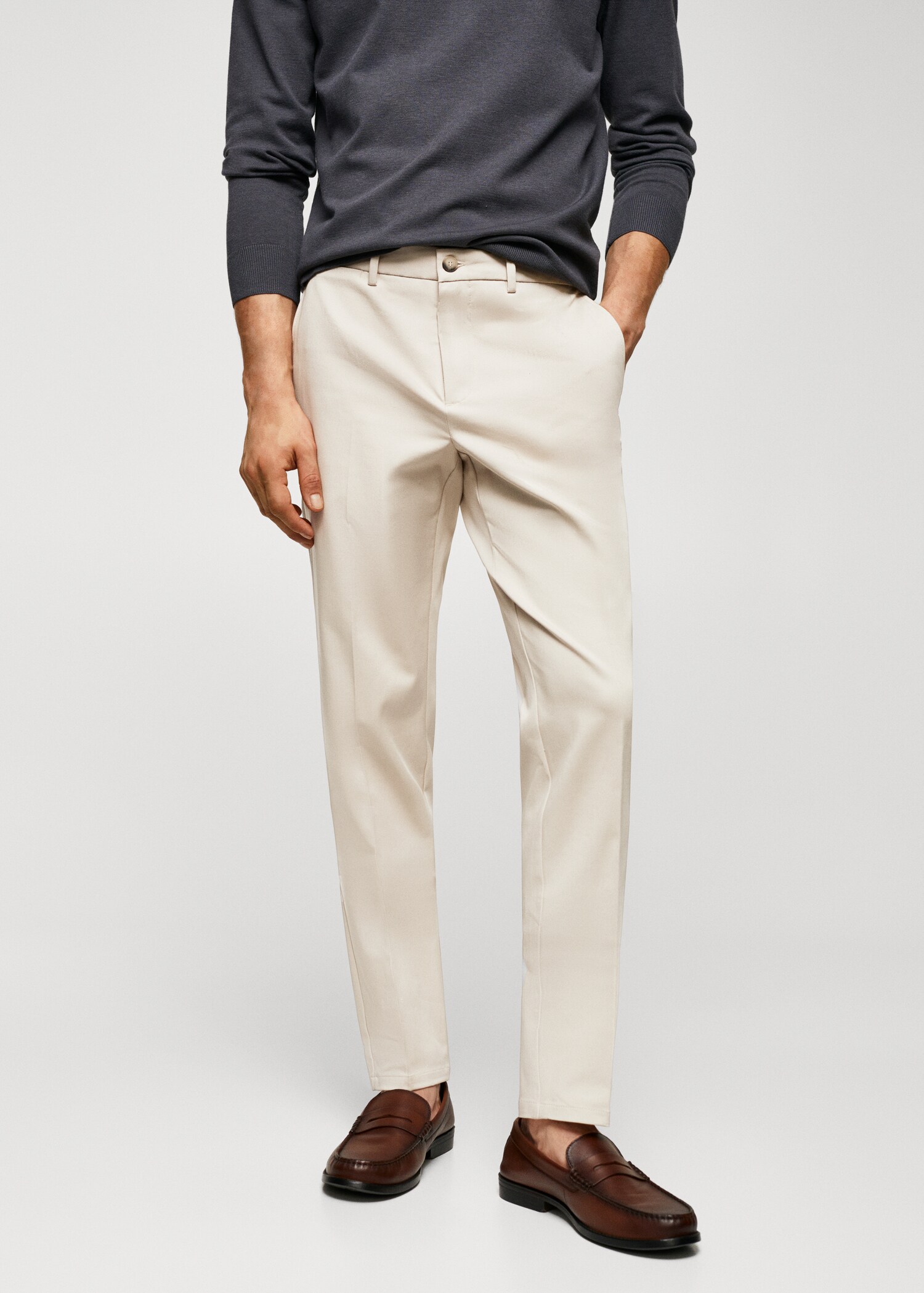 Pantalon chino slim fit - Plan moyen
