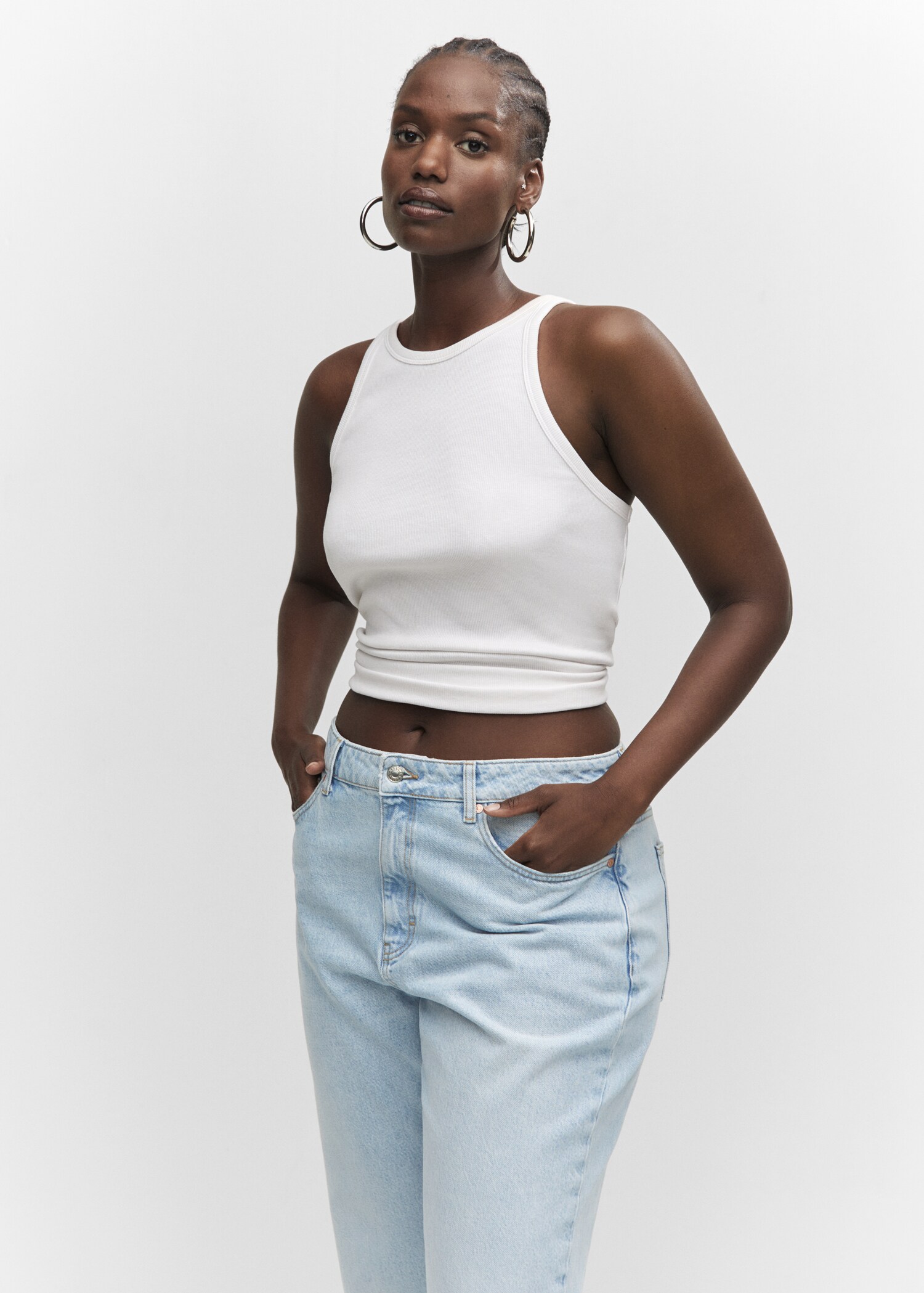 Jeans rectos tiro alto - Detalle del artículo 5