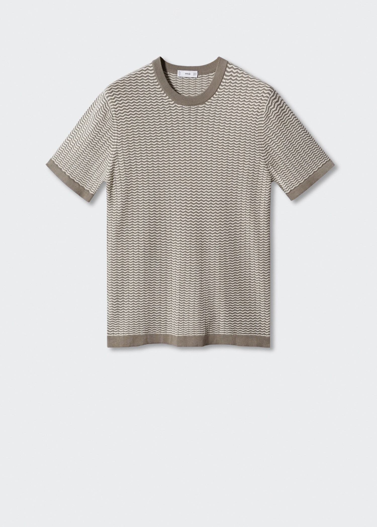 Camiseta 100 algodón estructura zig zag - Artículo sin modelo