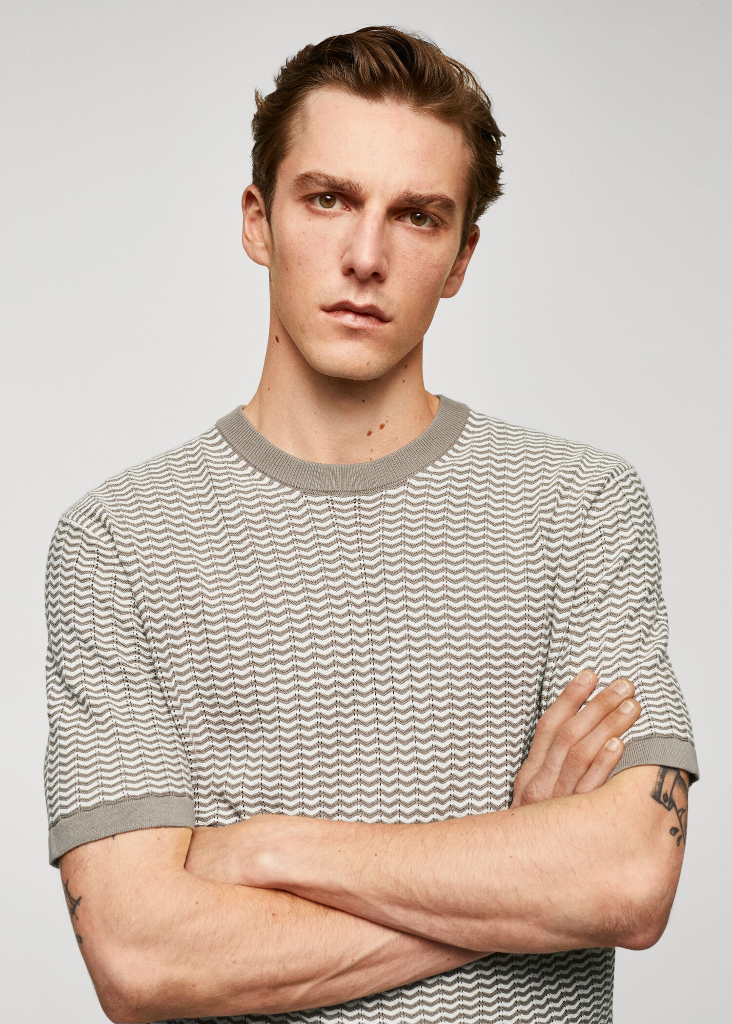 Camiseta 100 algodón estructura zig zag - Detalle del artículo 1