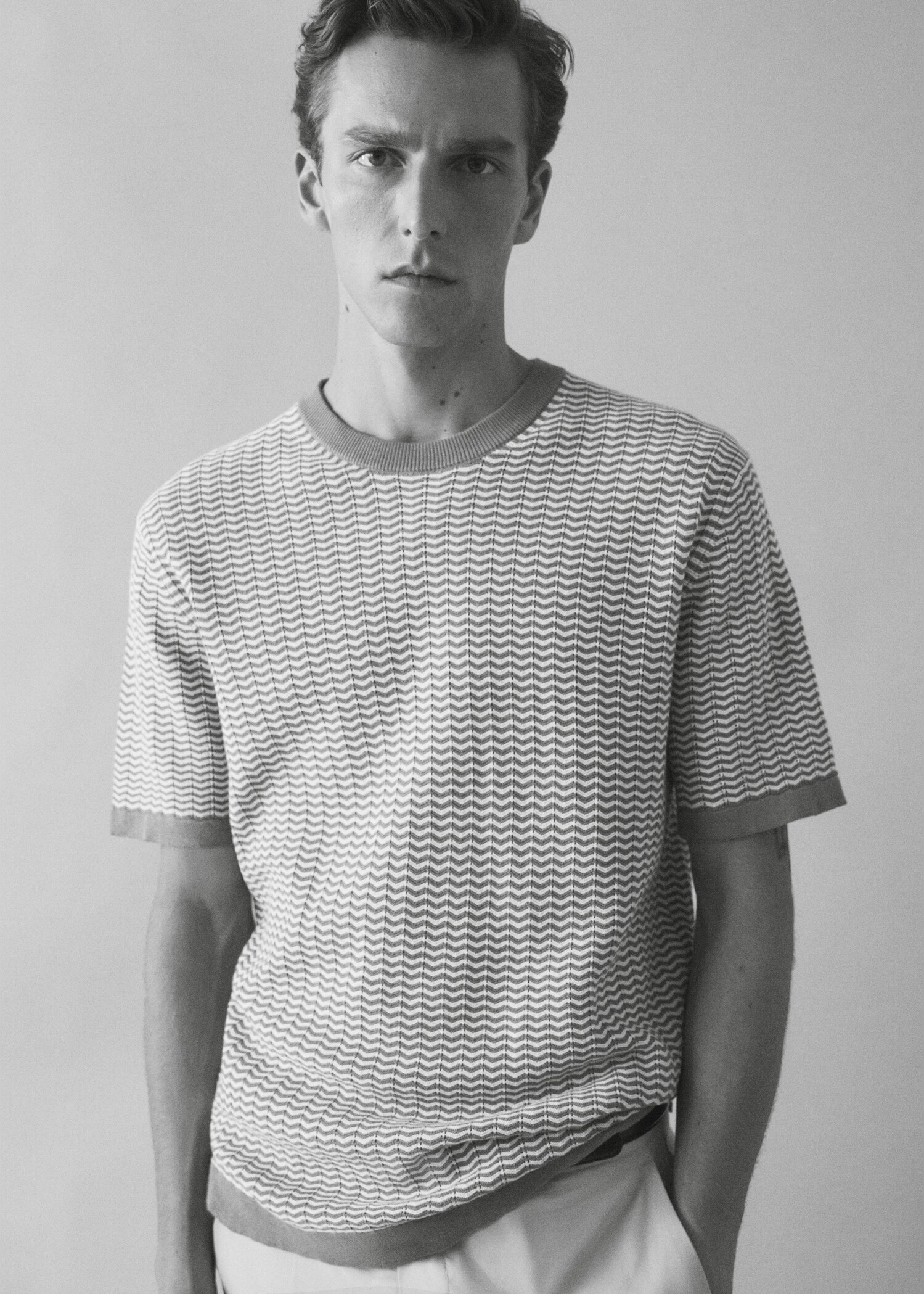 Camiseta 100 algodón estructura zig zag - Detalle del artículo 5
