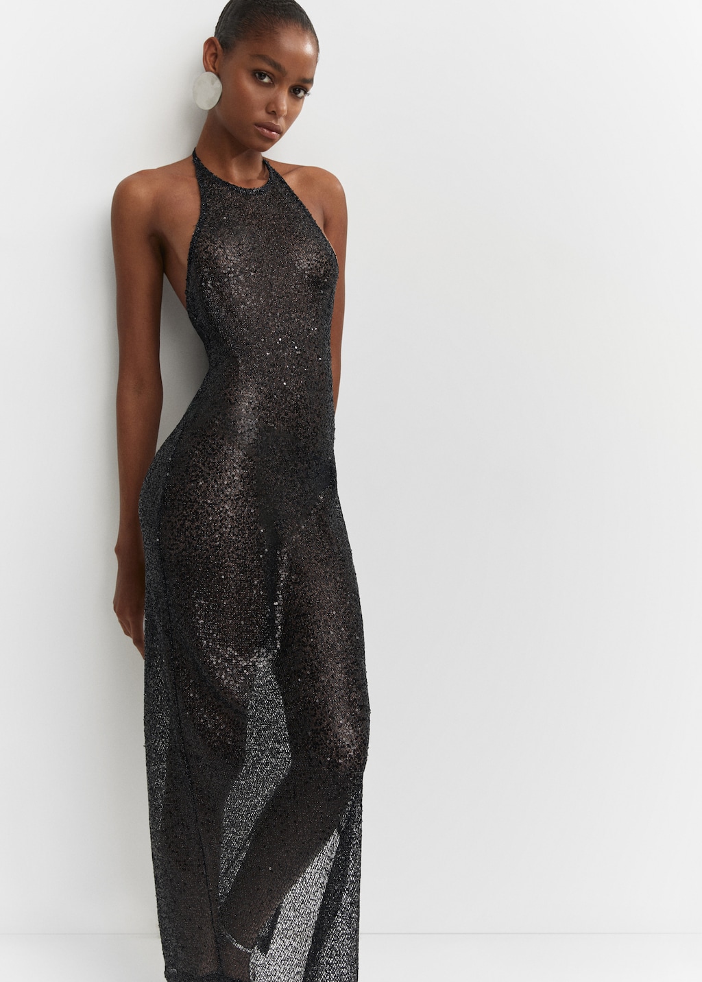 Mango robe paillette discount