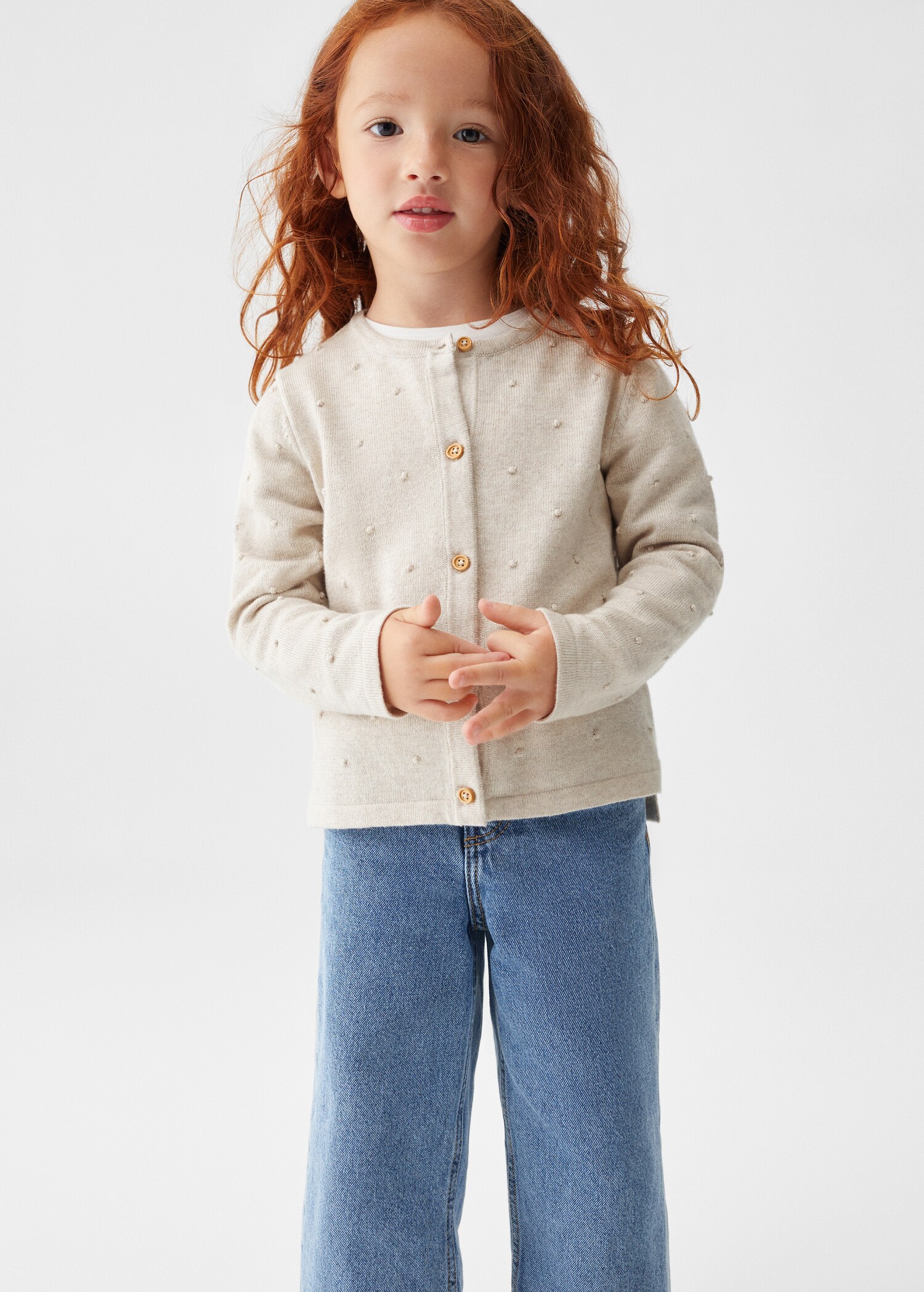 Cárdigan punto algodón - Plano medio