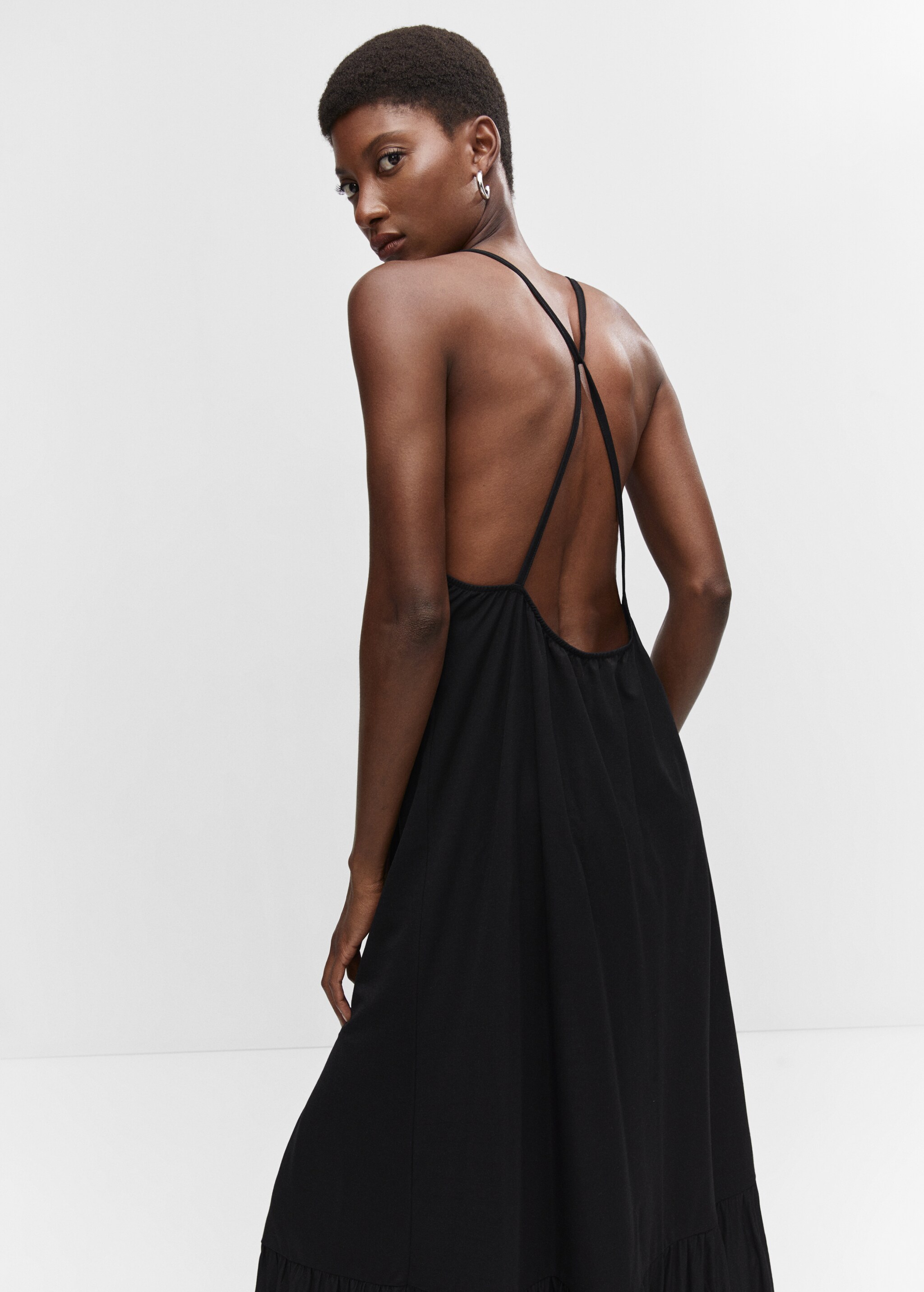 Cross-back maxi-dress - Reverse of the article