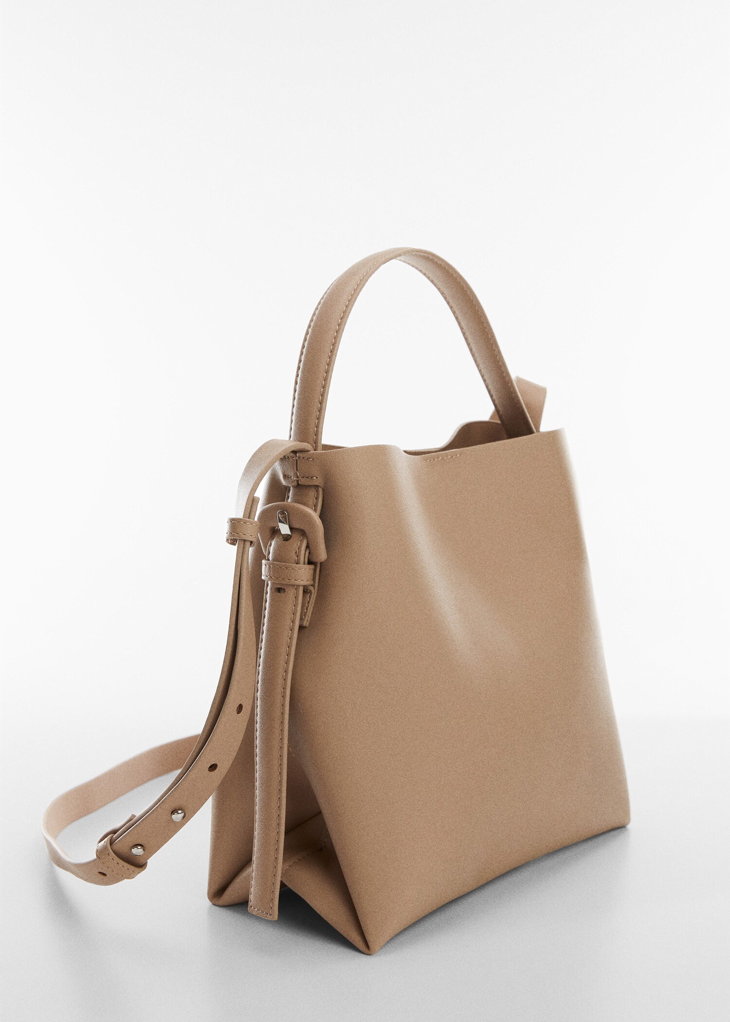 Shopper bag with buckle - Medium plane