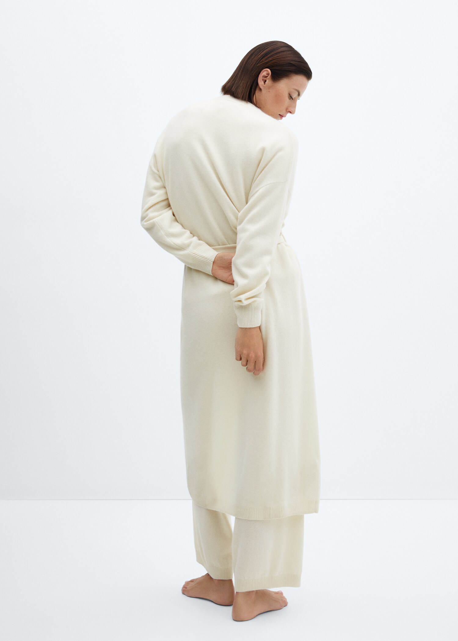 Cardigan 100% caxemira - Verso do artigo