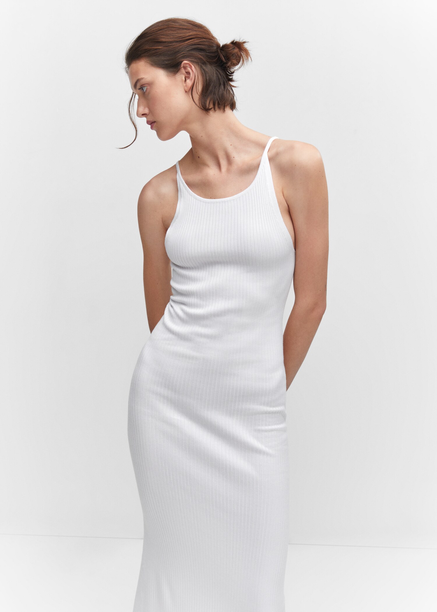 Side slit knit dress - Medium plane