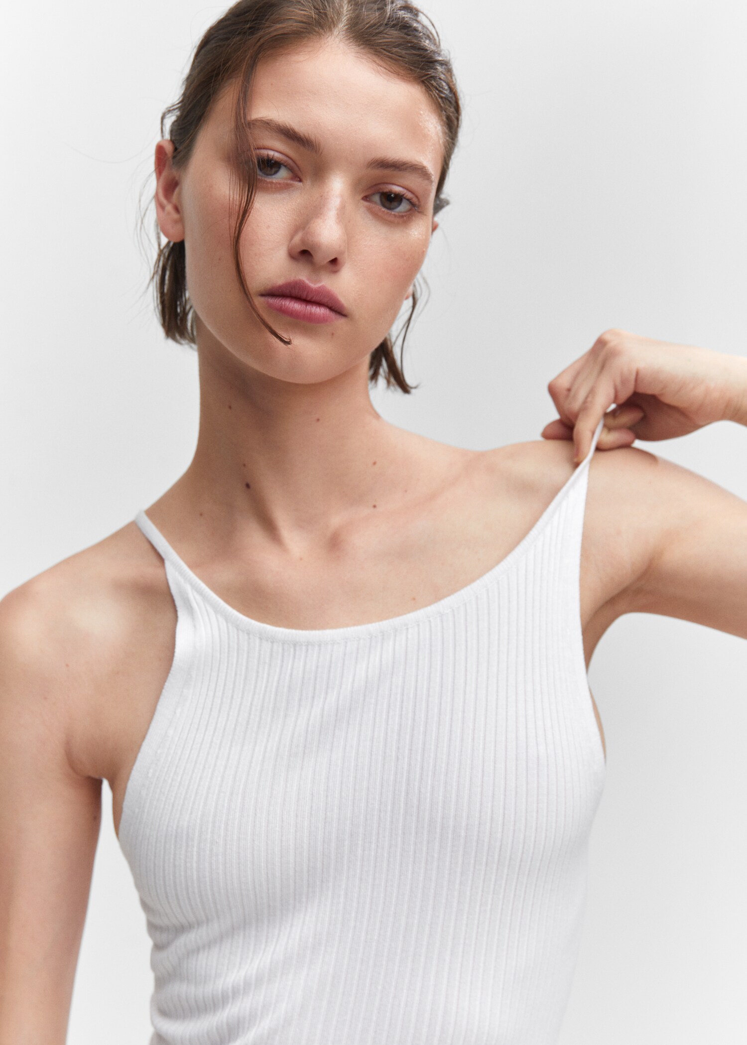 Side slit knit dress - Details of the article 1
