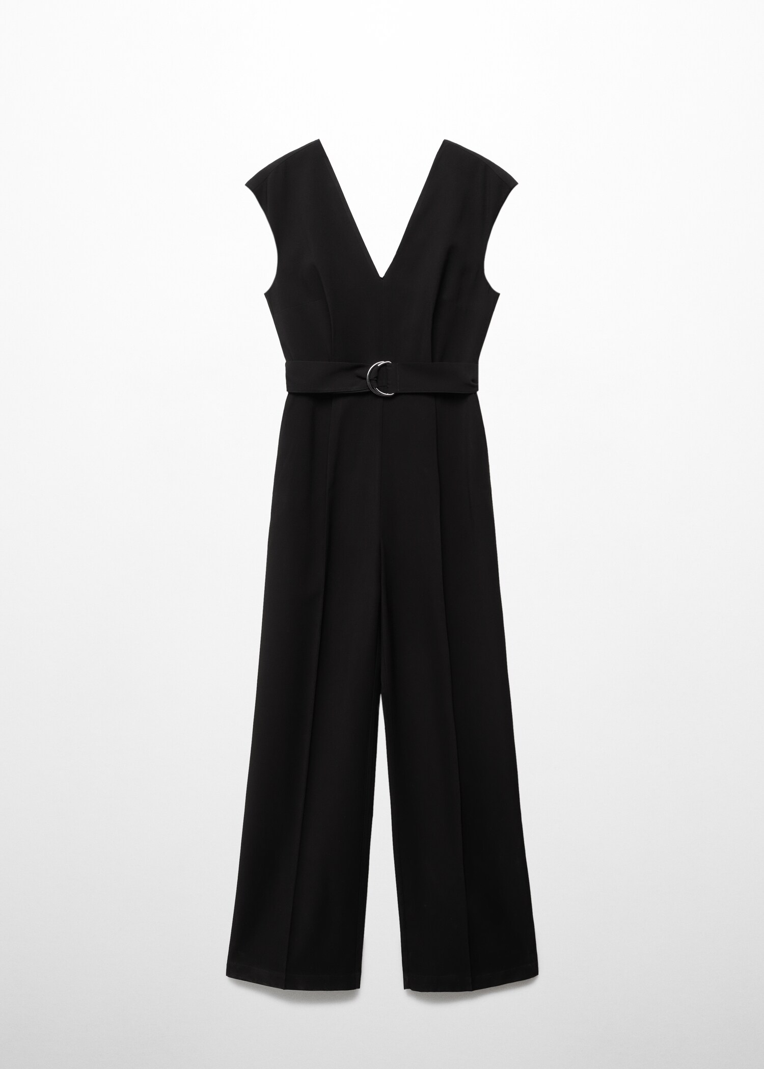 V-neck jumpsuit with belt - Article without model