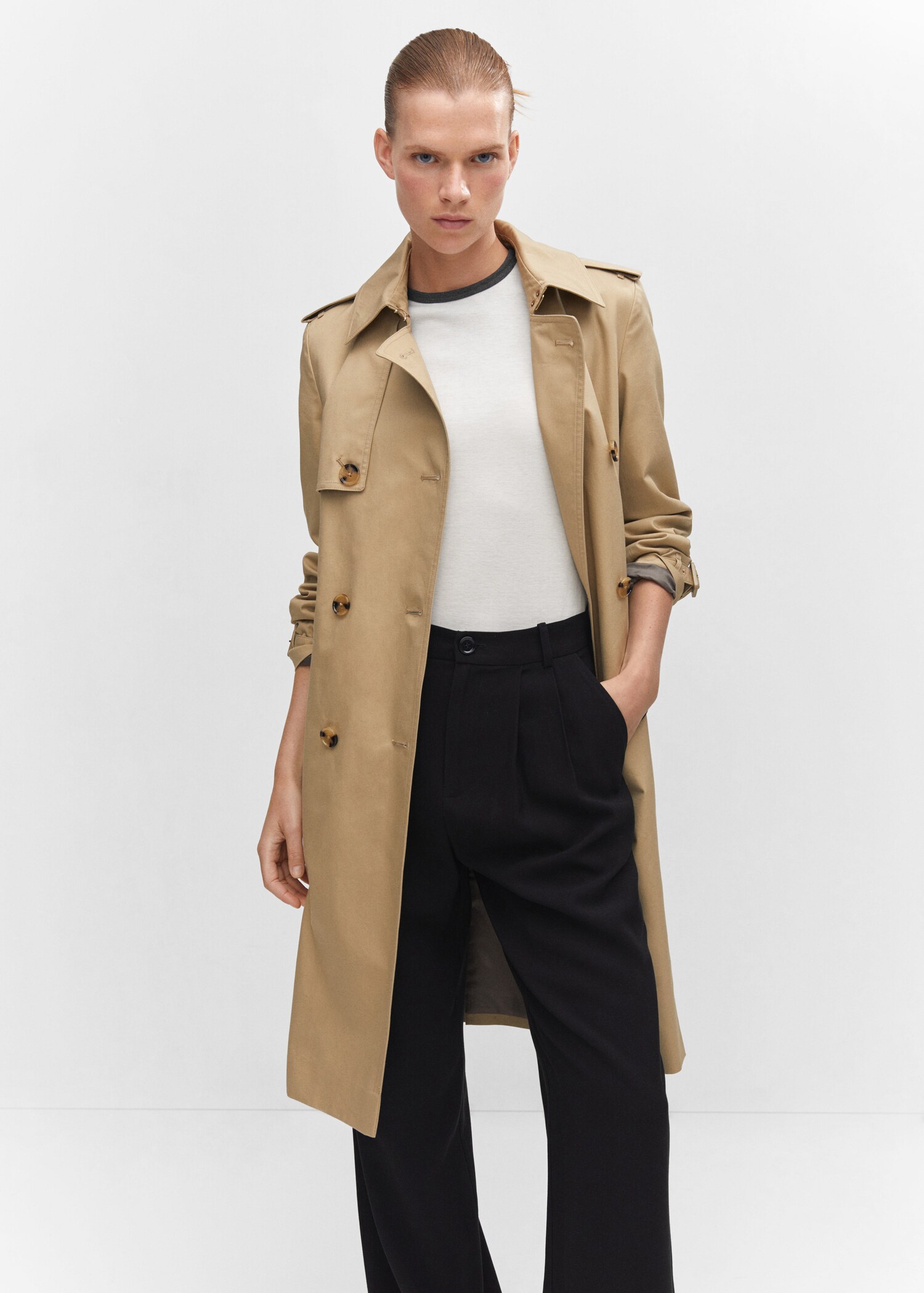 Wideleg pleated trousers - Details of the article 1