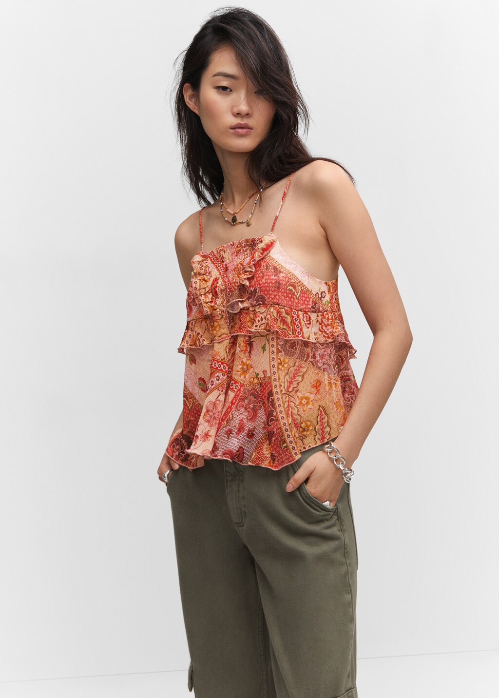 printed chiffon top styles