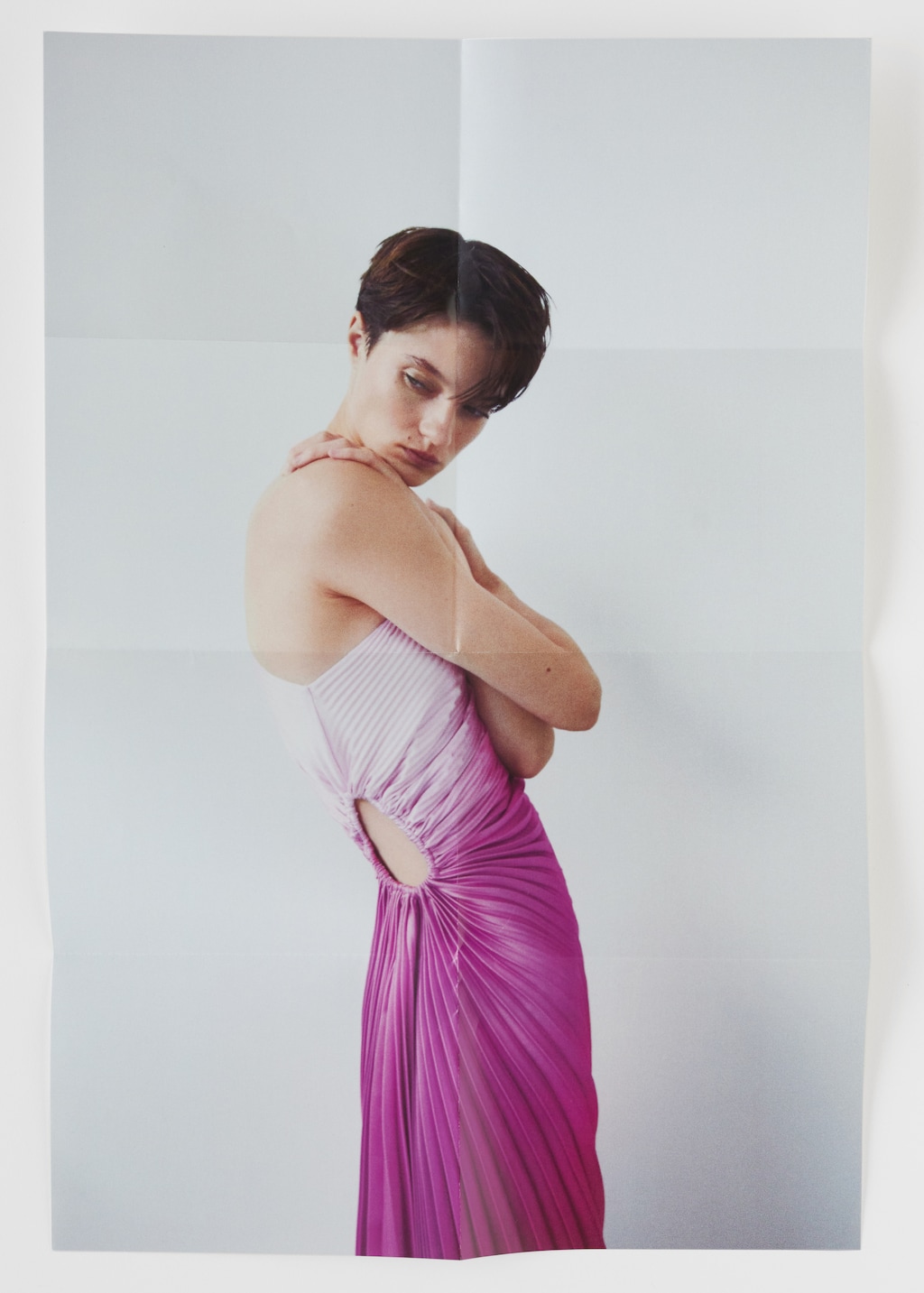 Asymmetrical pleated dress - Women | MANGO Montenegro