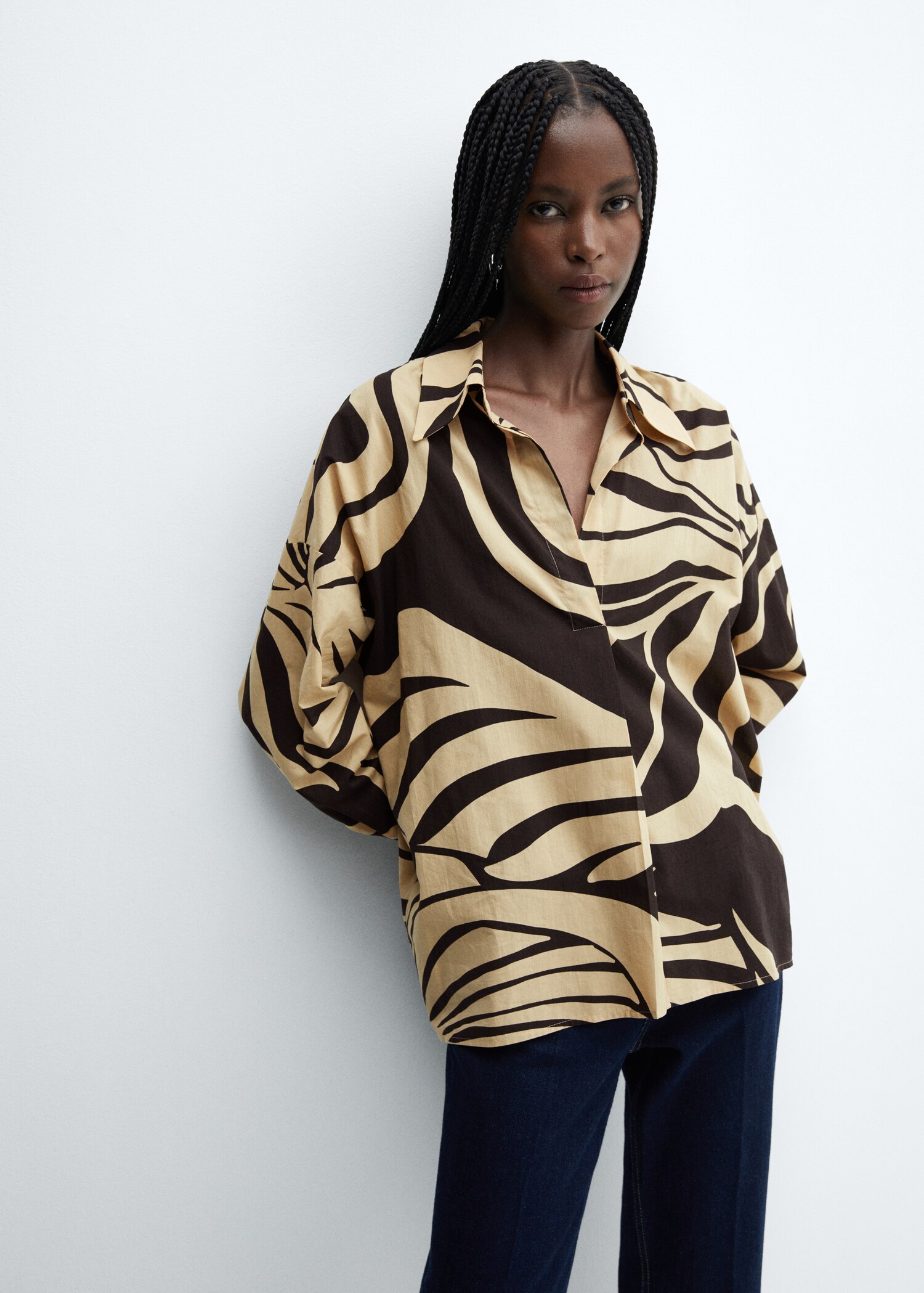 Printed oversize shirt - Medium plane