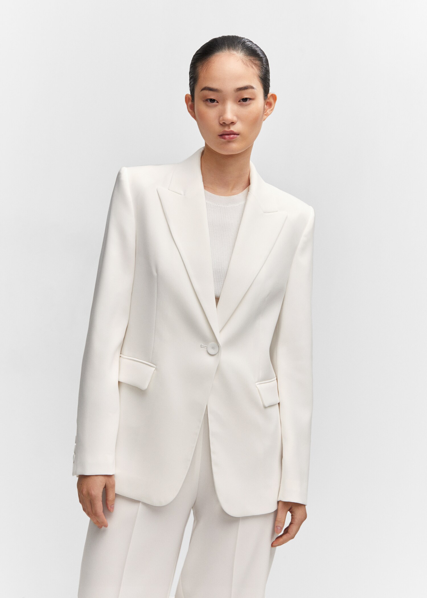Suit jacket with buttons  - Medium plane