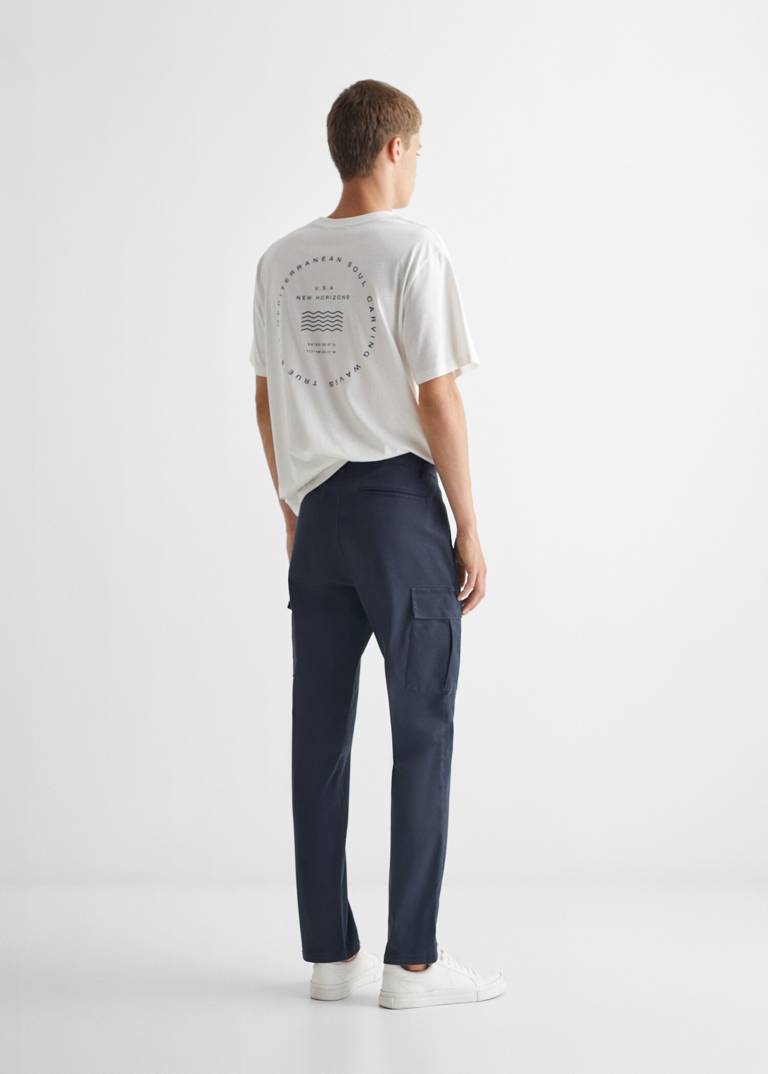 Pantalón cargo algodón - Reverso del artículo