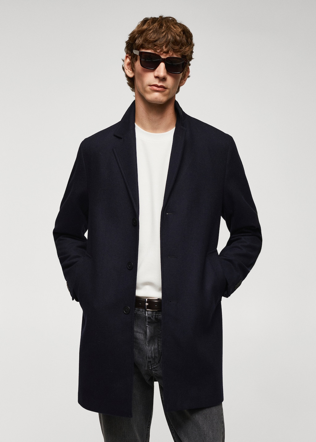 Lightweight recycled wool coat Men MANGO Georgia