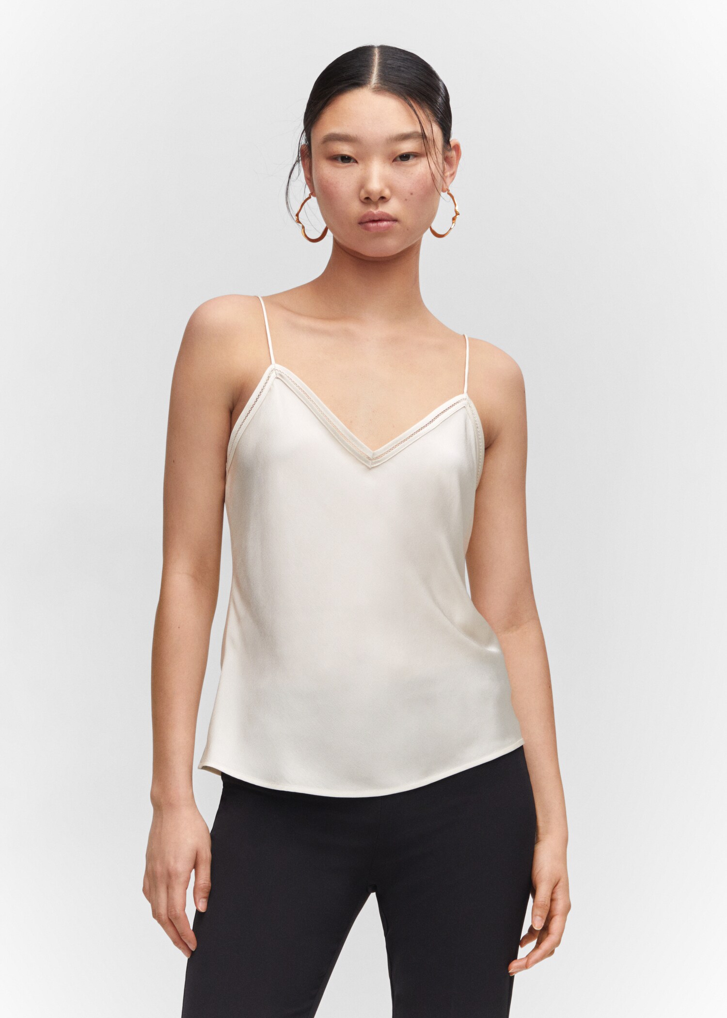 Satin lace top - Medium plane