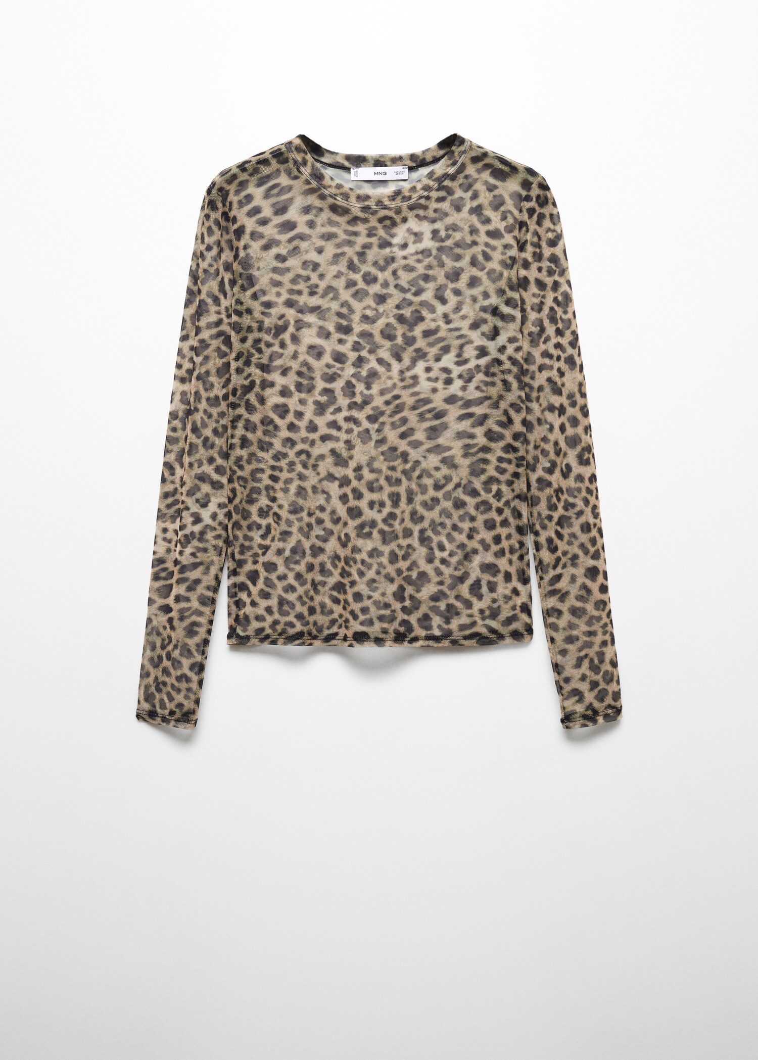Animal print semi-transparent t-shirt - Article without model