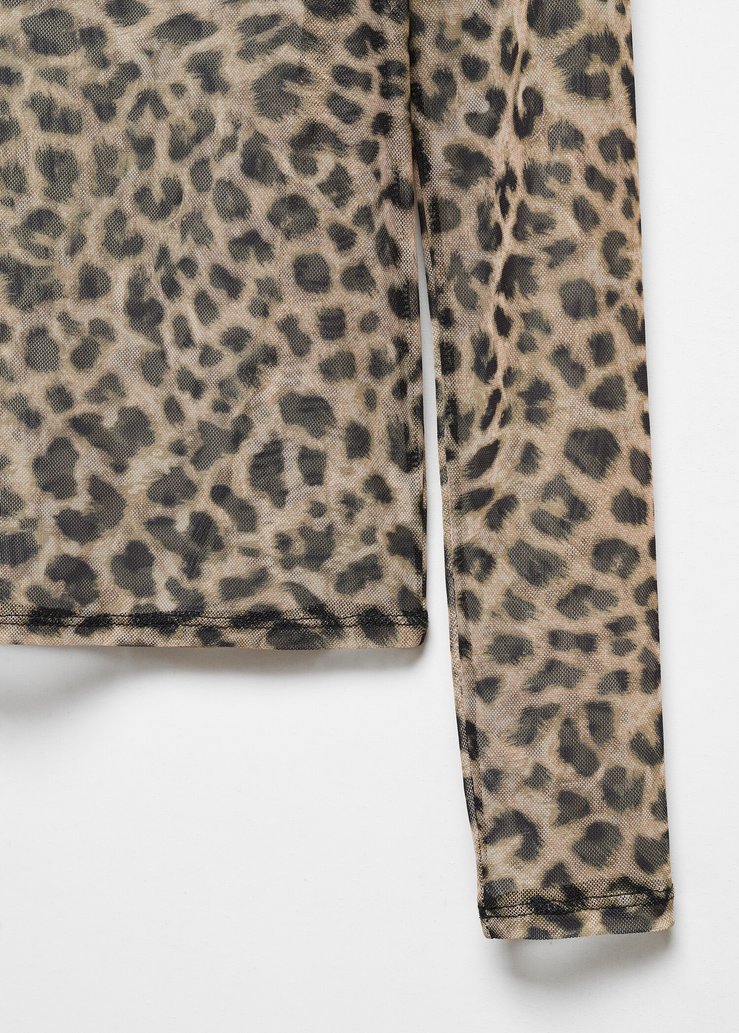 Animal print semi-transparent t-shirt - Details of the article 8