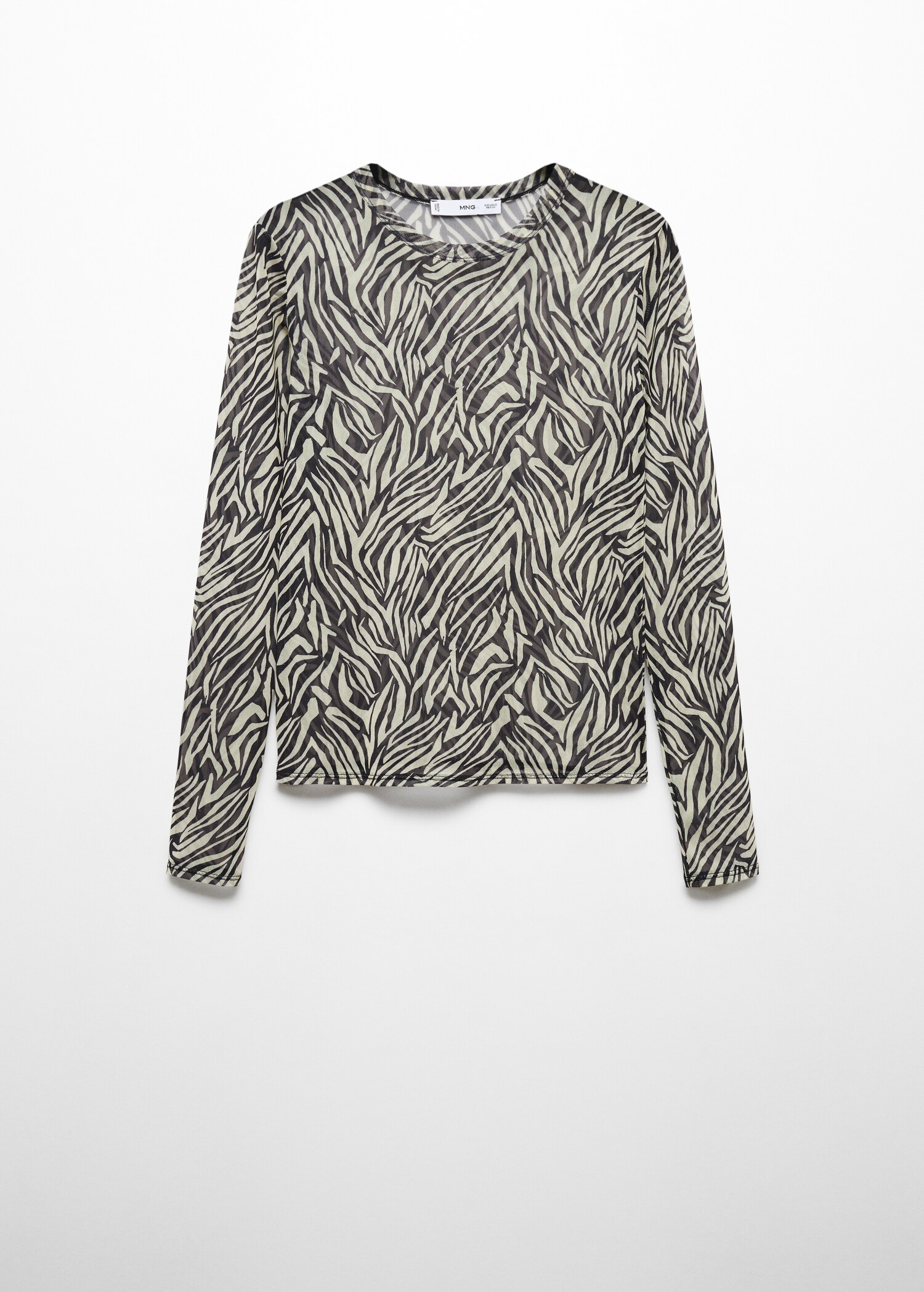 Animal print semi-transparent t-shirt - Article without model
