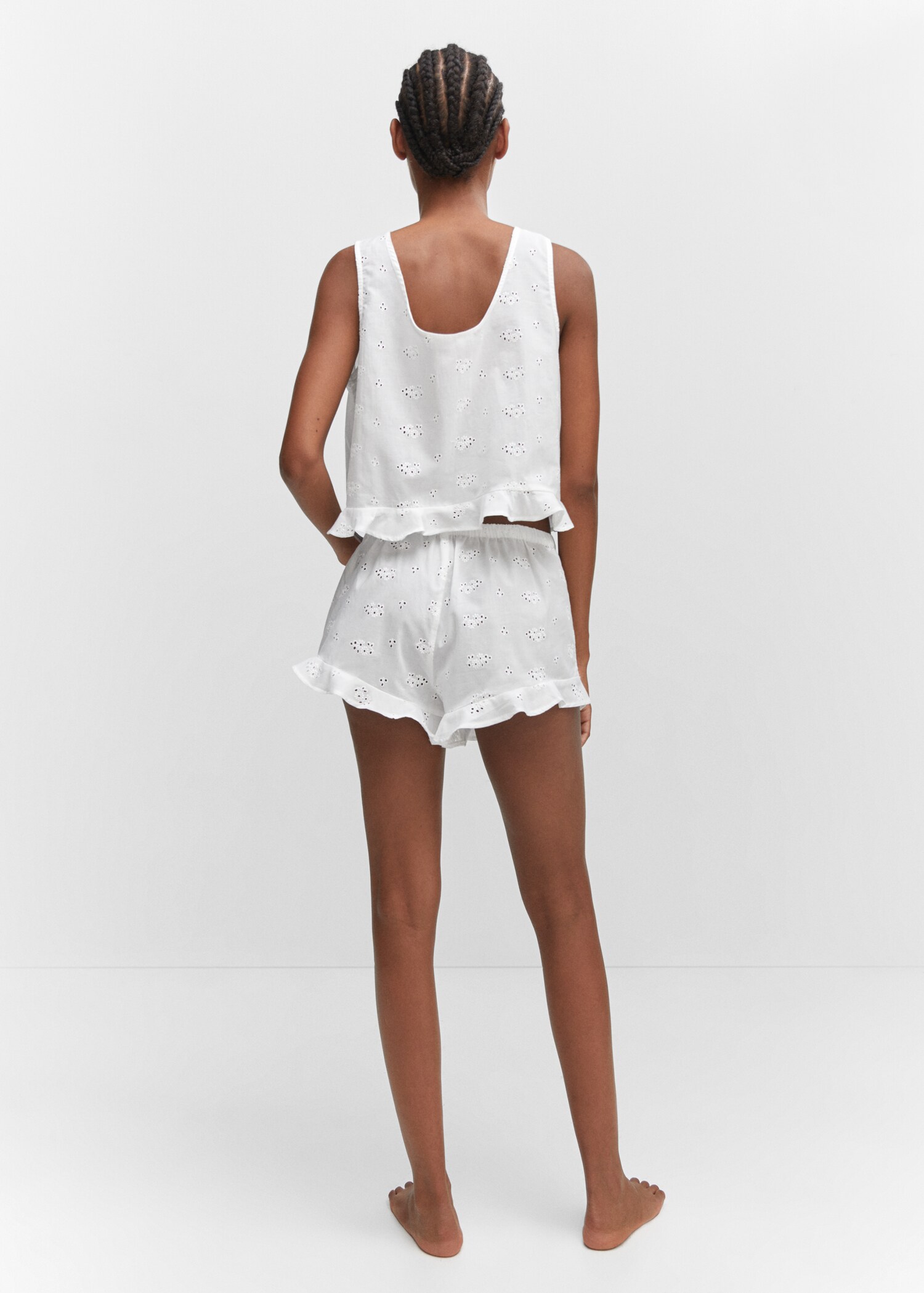 Short pyjama détails ajourés - Verso de l’article