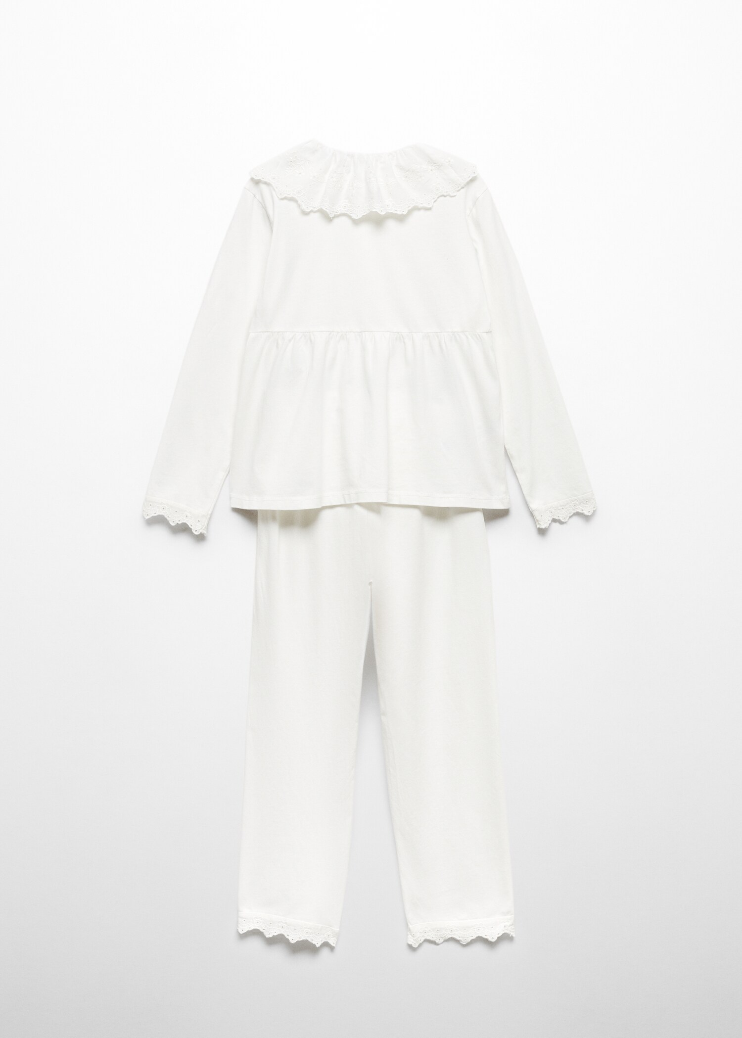 Pyjama with embroidered details  - Reverse of the article