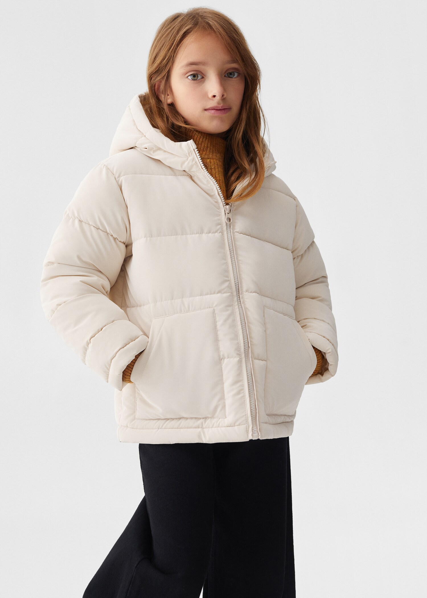 Anorak acolchado capucha - Plano medio