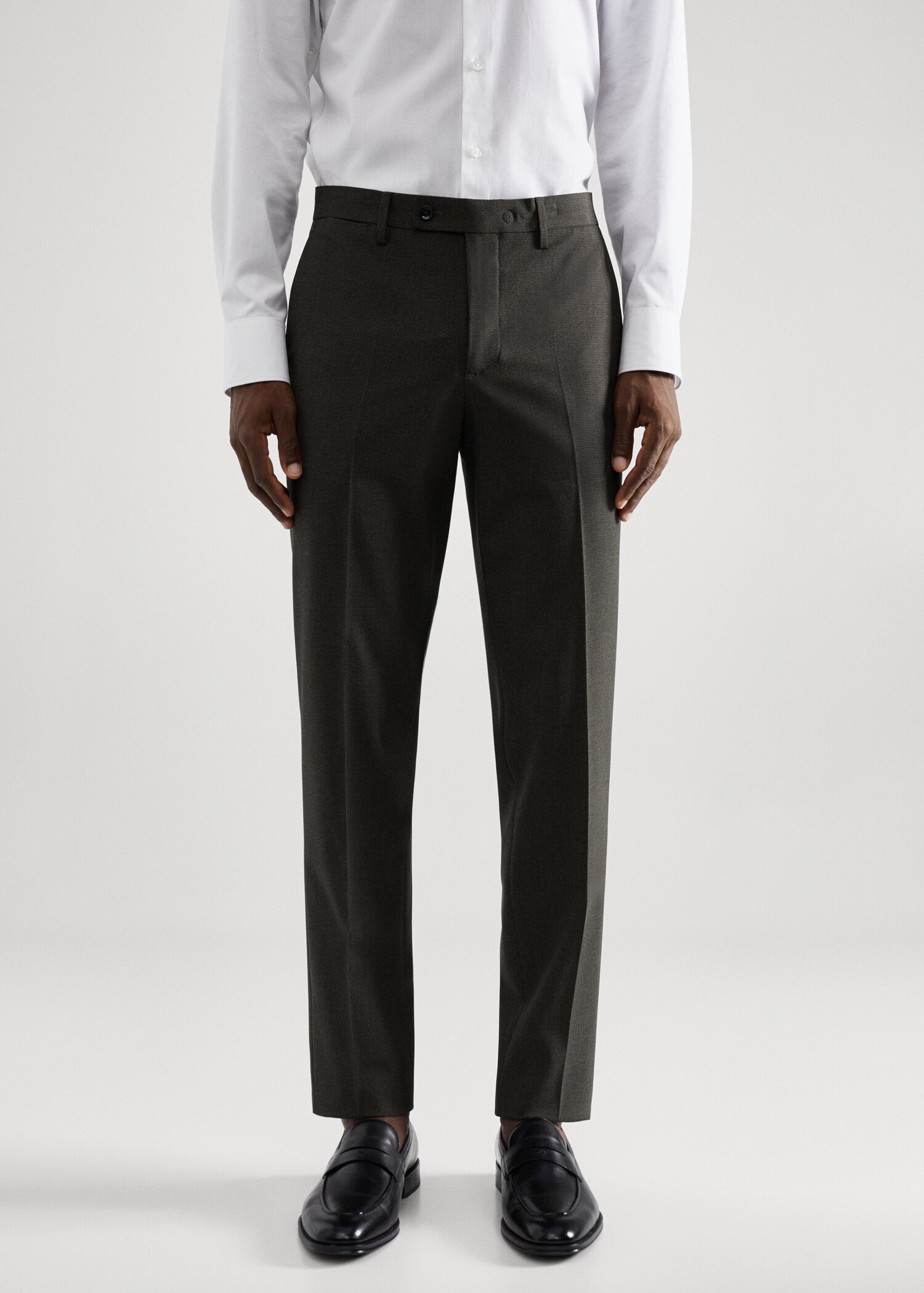 Pantaloni completo stampati slim-fit tessuto stretch - Piano medio