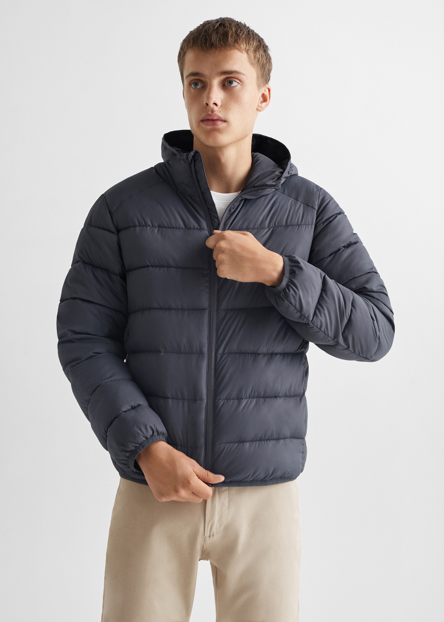 Anorak matelassé imperméable à losanges - Plan moyen