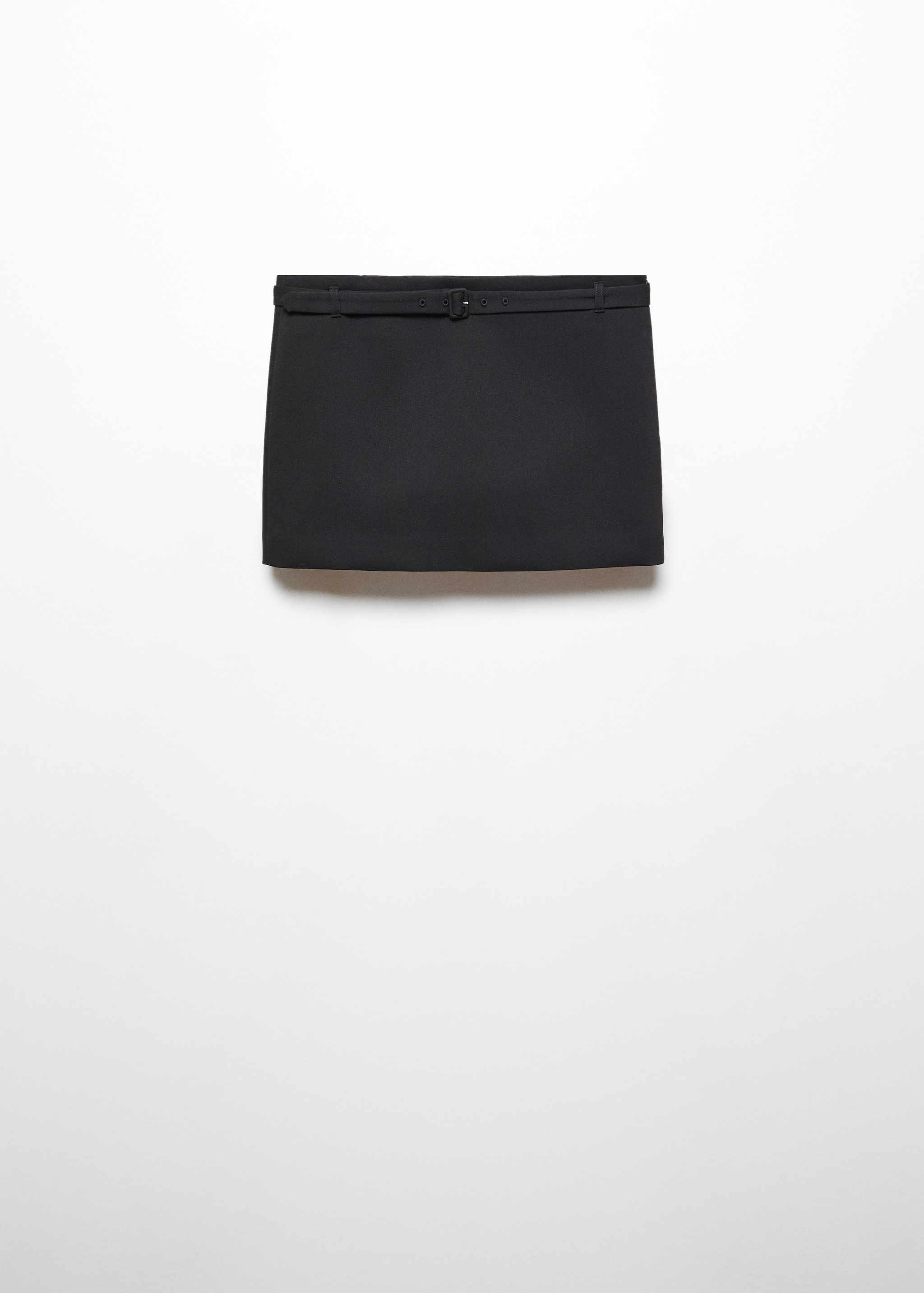 Straight mini-skirt with belt - Articol fără model