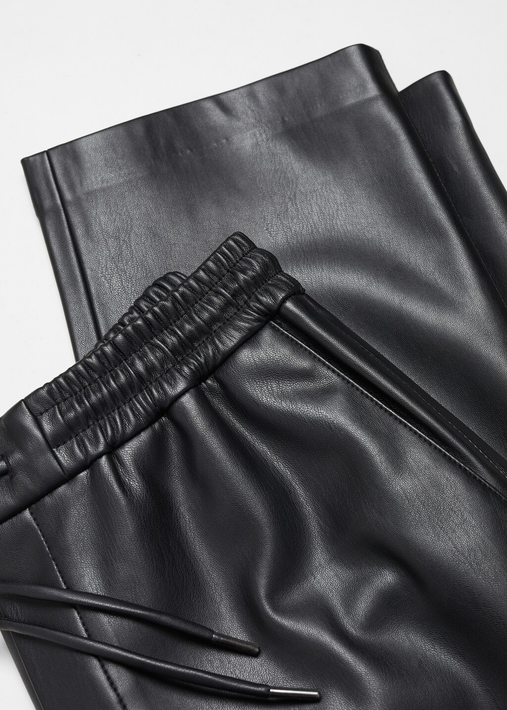 Mango faux leather joggers hotsell