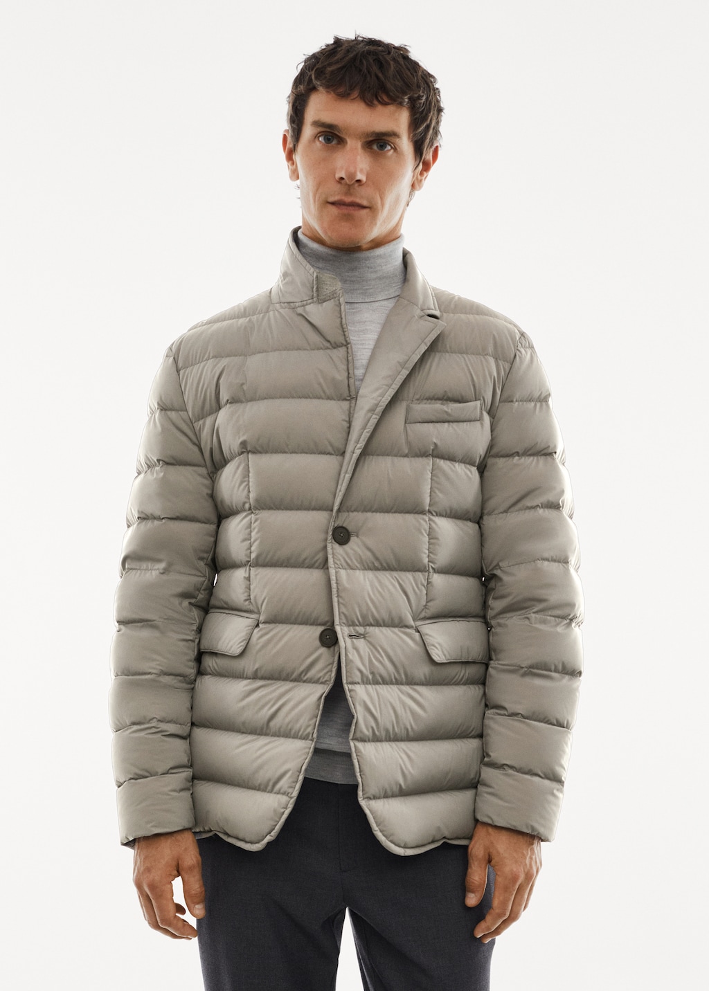 Water-repellent padded anorak