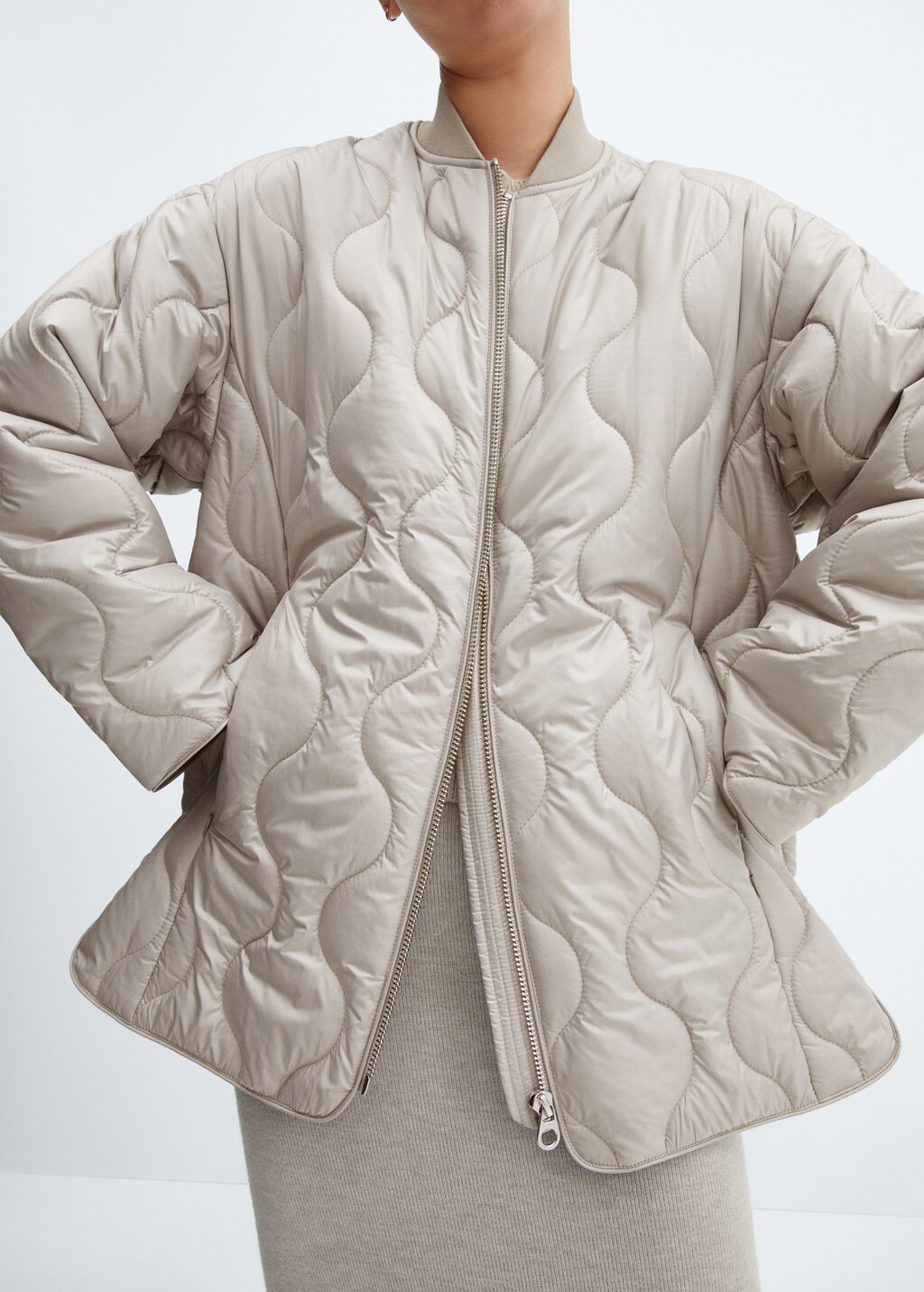 Oversized waterproof padded anorak - Women | MANGO China