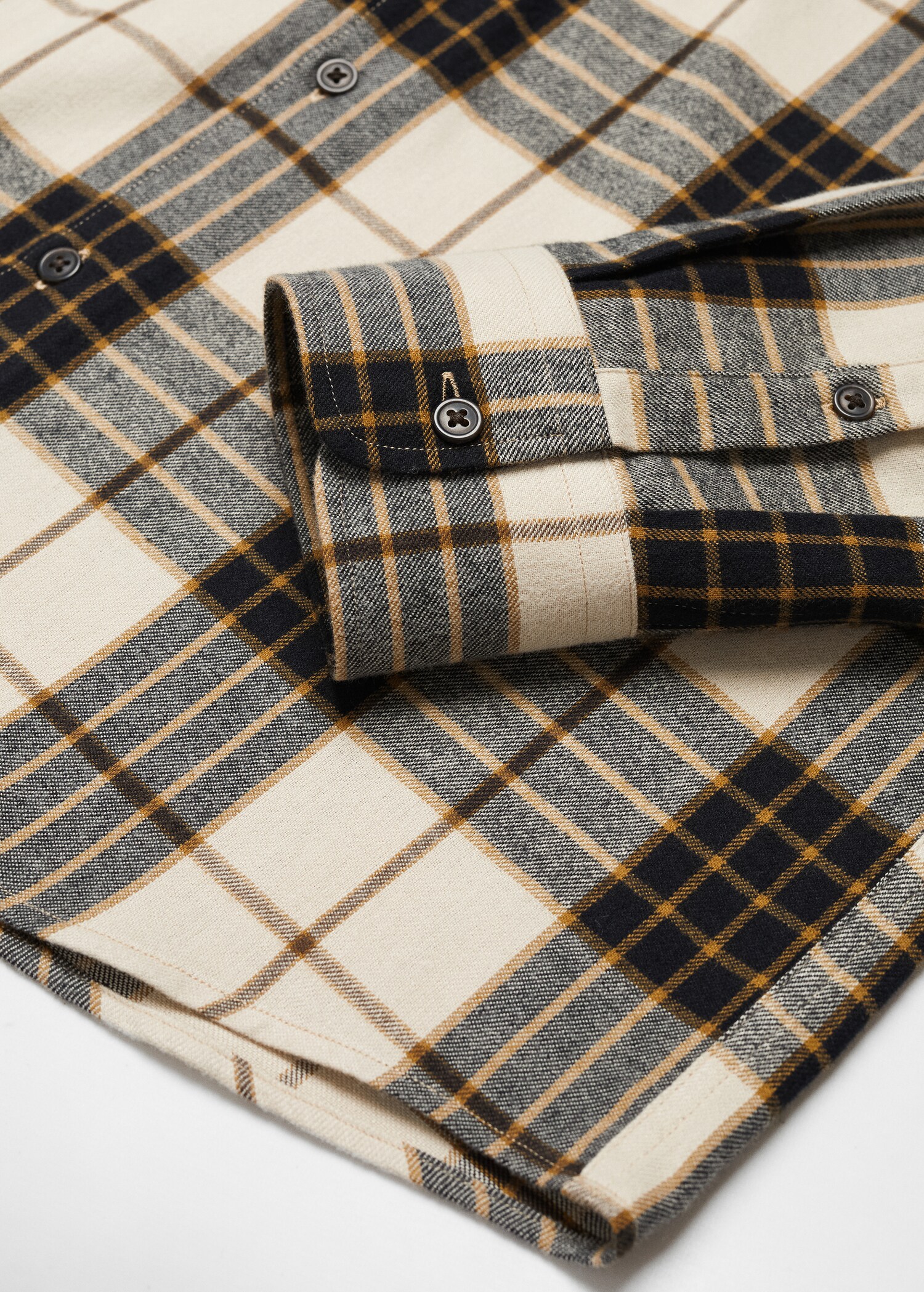 Camisa regular fit franela cuadros - Detalle del artículo 8