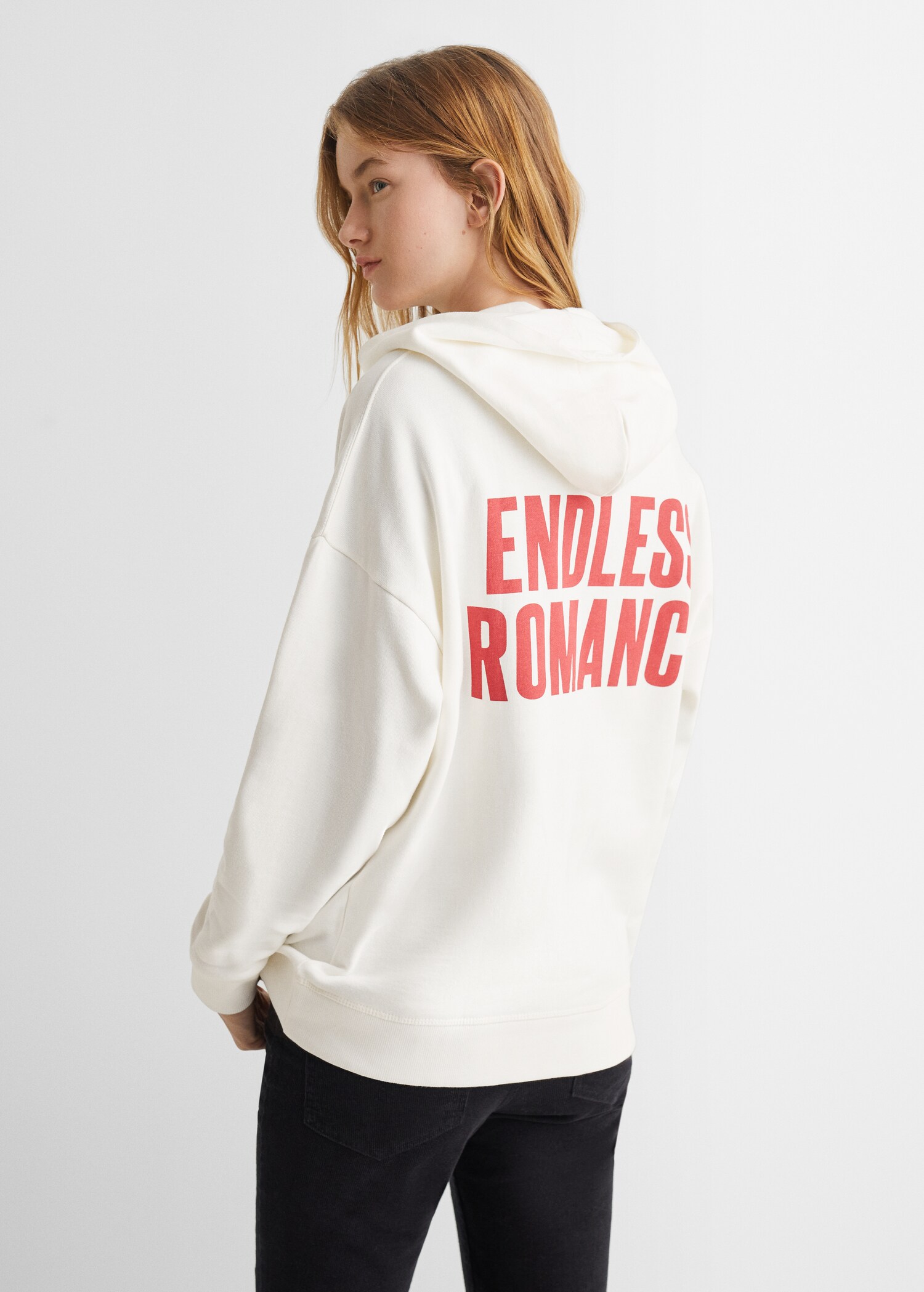 Sudadera mensaje estampado - Reverso del artículo