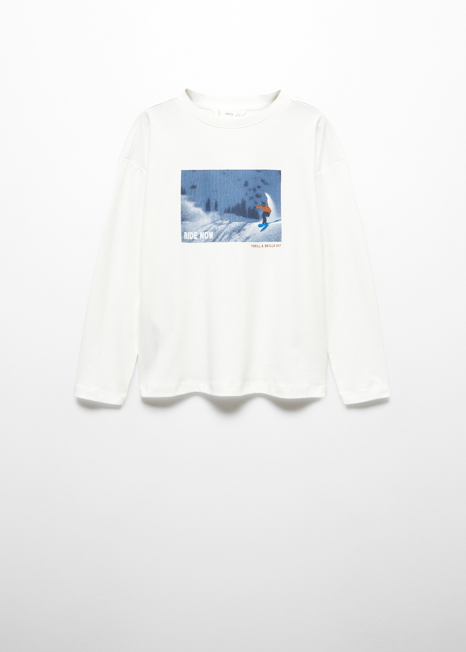 Printed cotton-blend T-shirt - Article without model