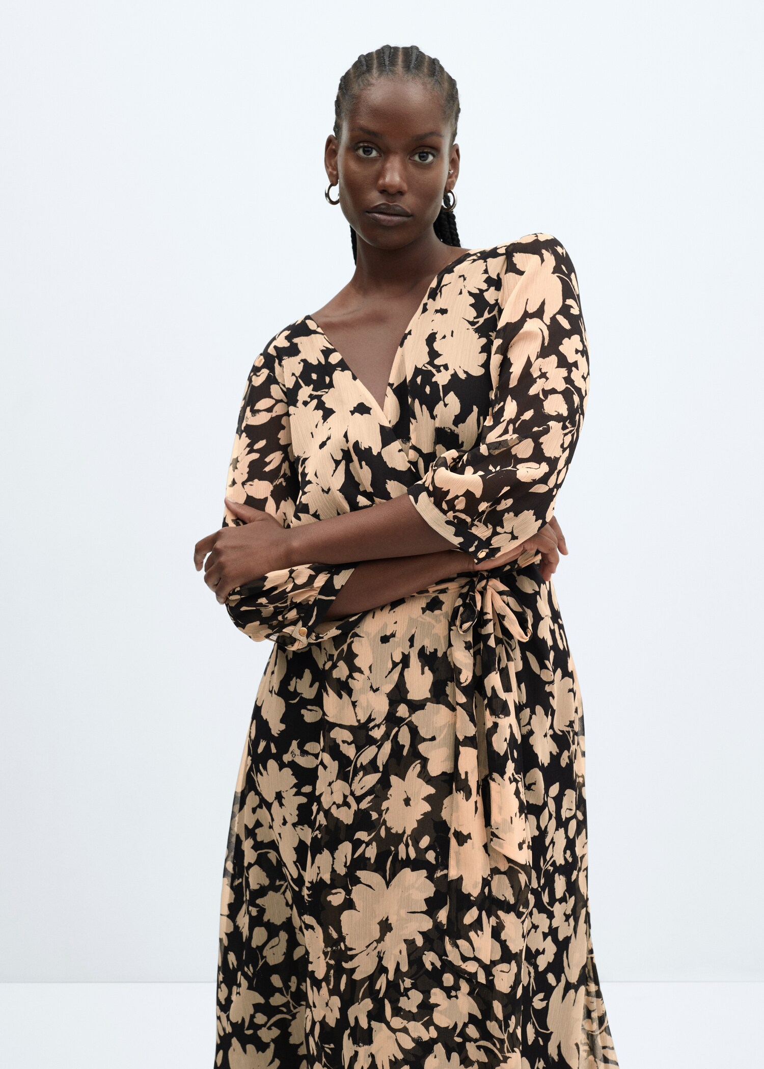 Vestido fluido com estampado floral - Pormenor do artigo 5