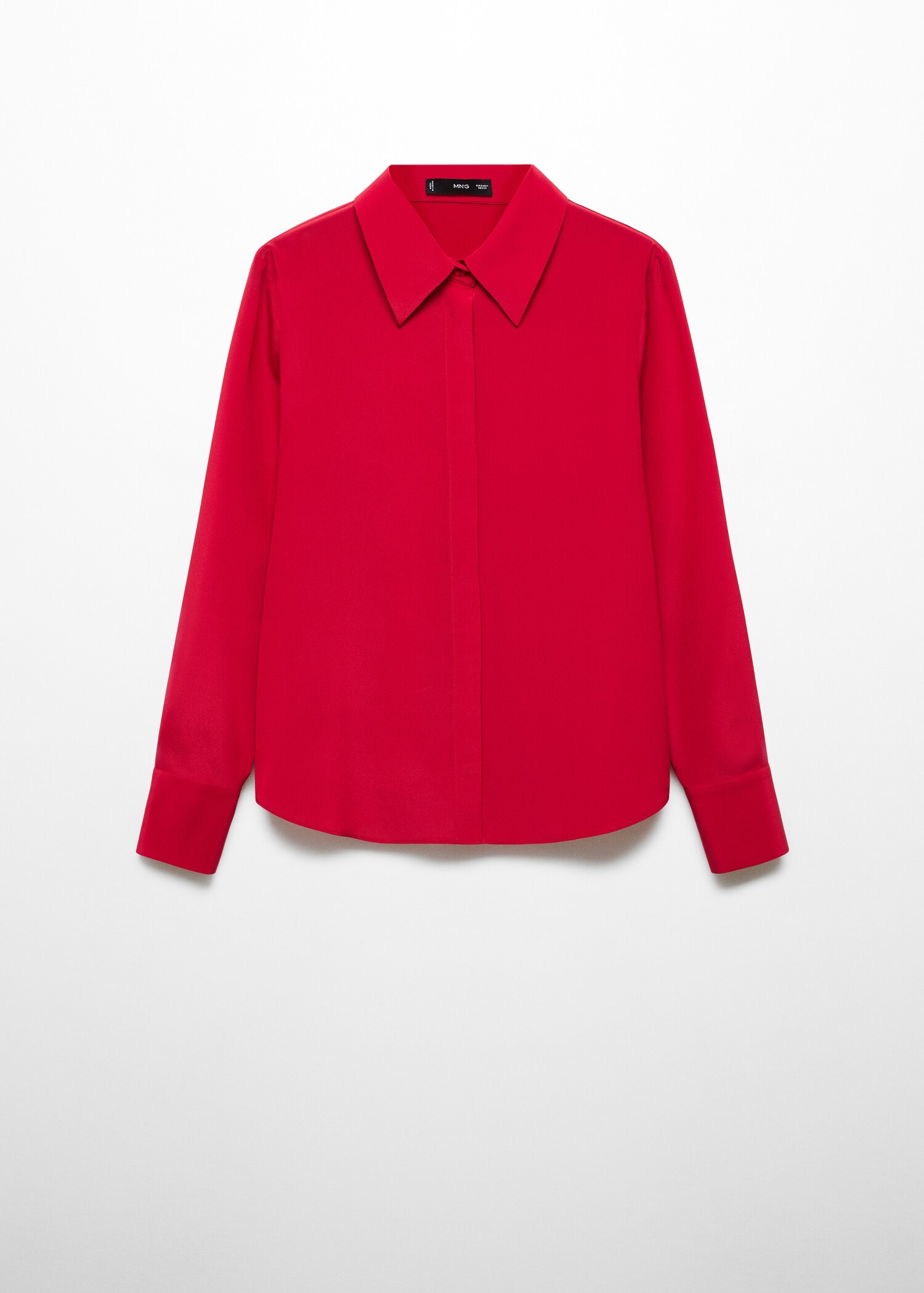 Silk shirt with hidden buttons  - Article without model